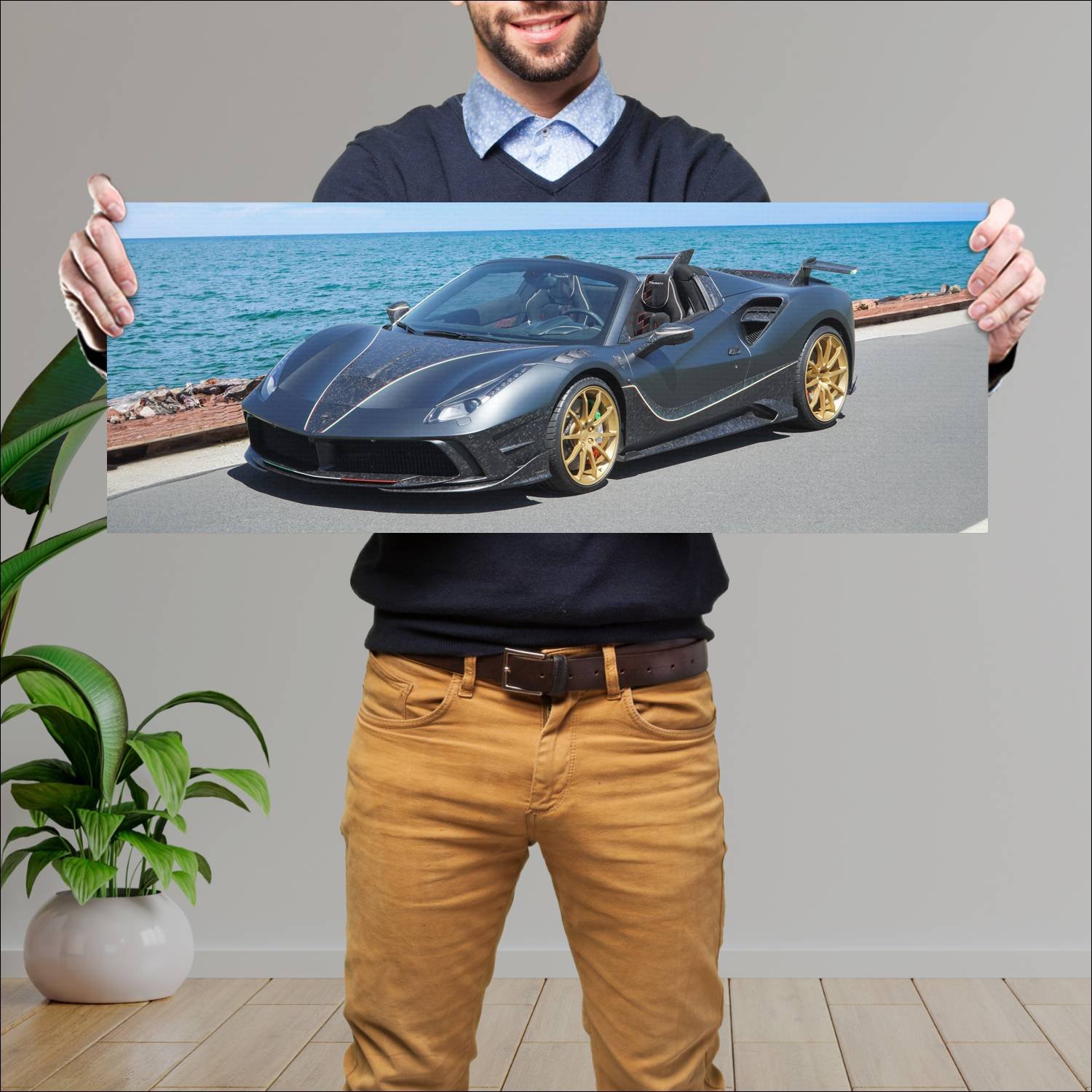 Cuadro grande 30x80cm 2017 mansory 4xx siracusa sp 675 Ferrari