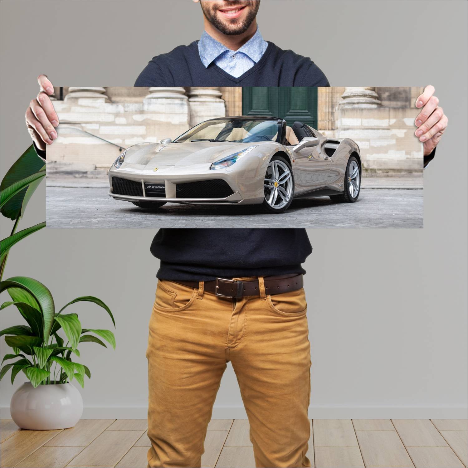 Cuadro grande 30x80cm 2018 ferrari 488 spider slee 688 Ferrari