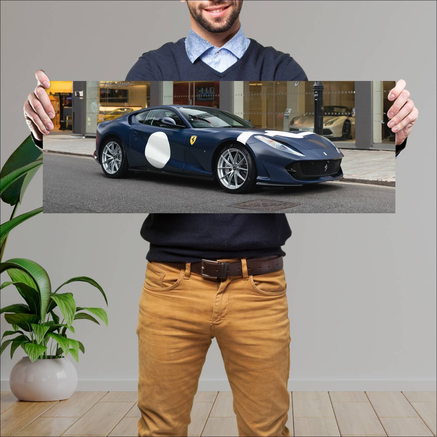 Cuadro grande 30x80cm 2018 ferrari 812 superfast t 691 Ferrari