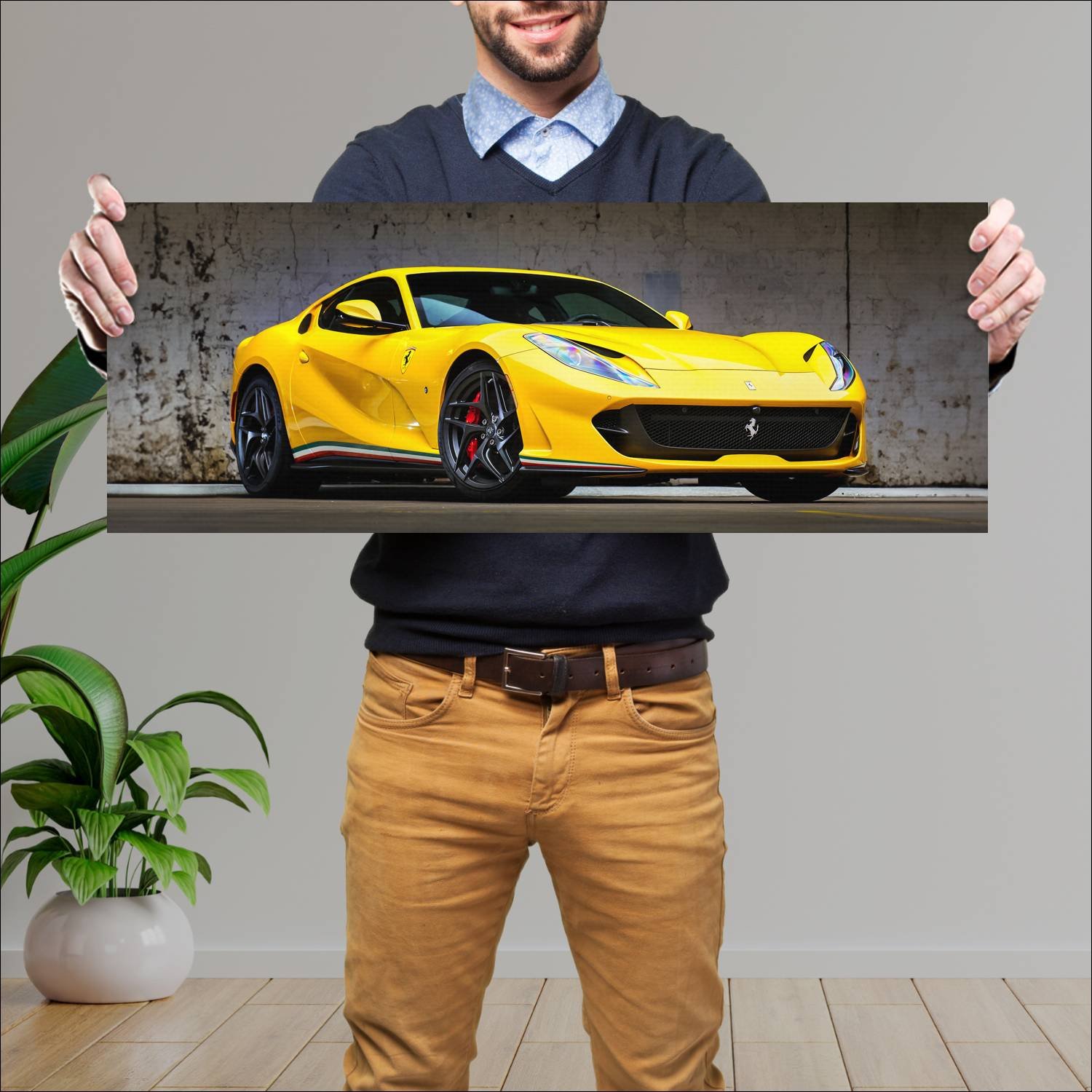 Cuadro grande 30x80cm 2018 ferrari 812 superfast t 692 Ferrari