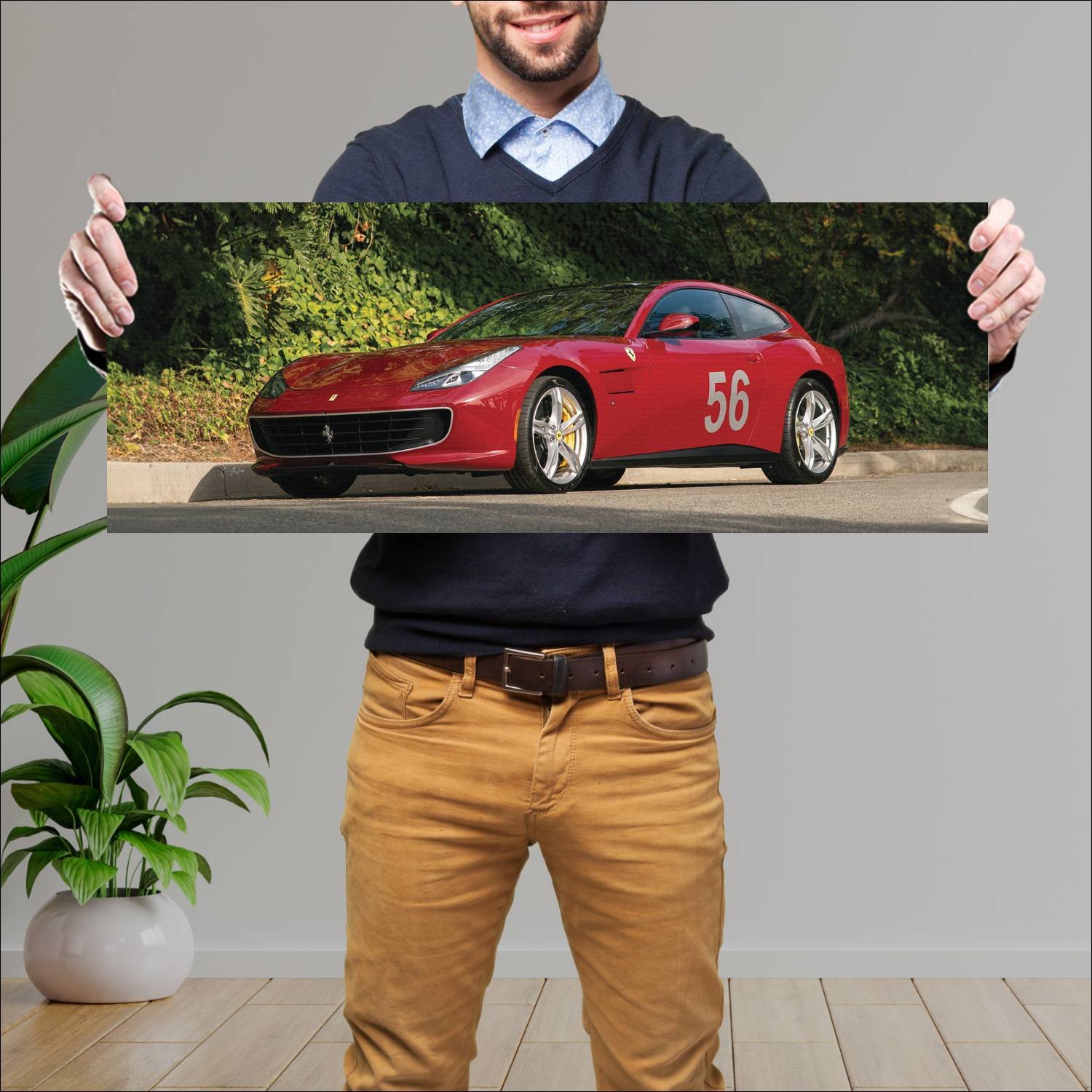 Cuadro grande 30x80cm 2018 ferrari gtc4lusso the i 697 Ferrari