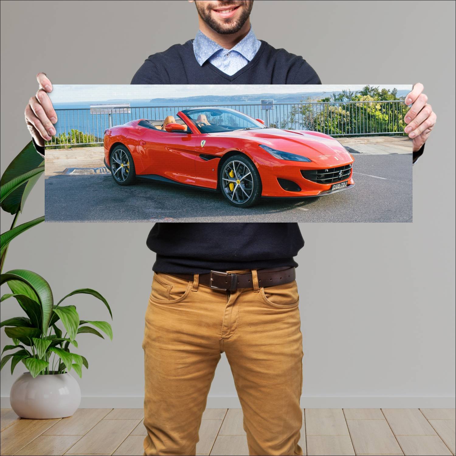 Cuadro grande 30x80cm 2018 ferrari portofino au 81 702 Ferrari