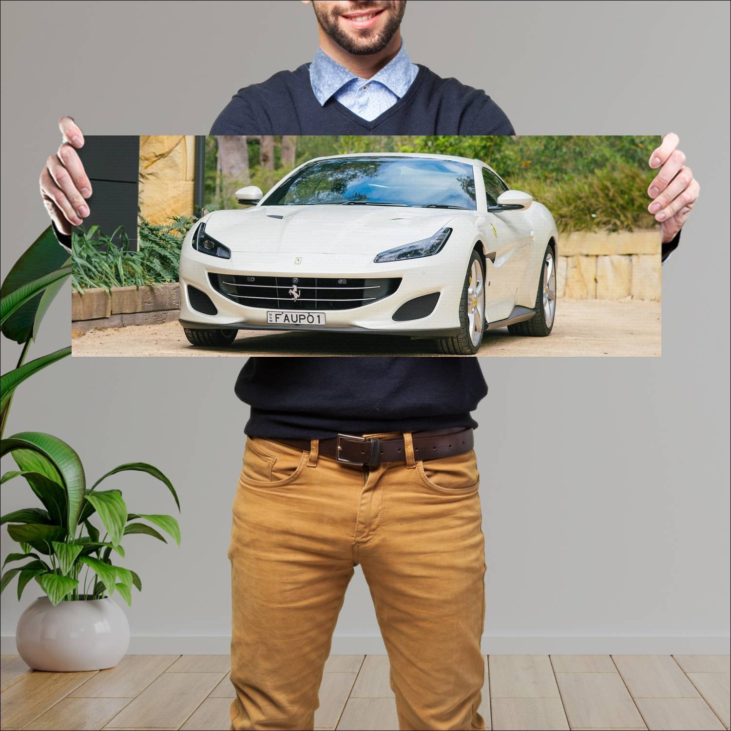 Cuadro grande 30x80cm 2018 ferrari portofino au 81 703 Ferrari