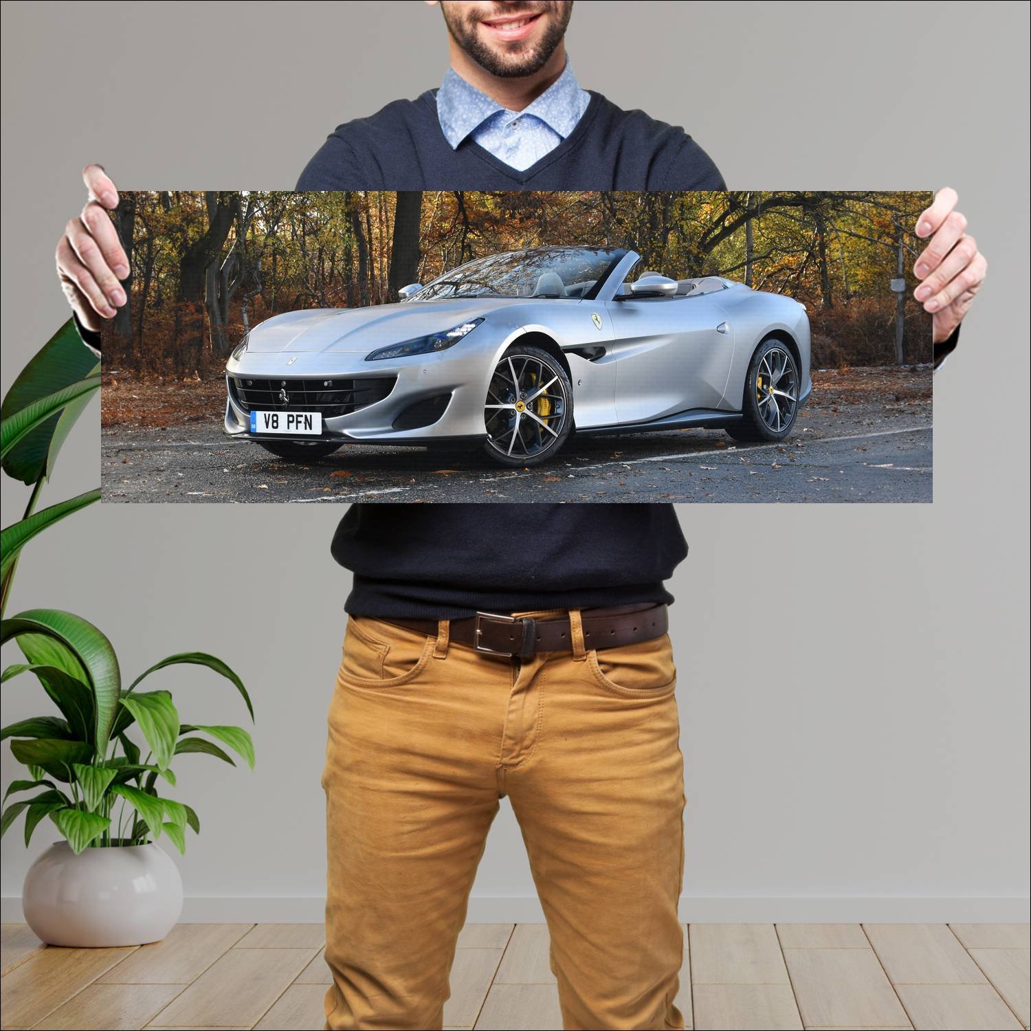Cuadro grande 30x80cm 2018 ferrari portofino uk 84 705 Ferrari