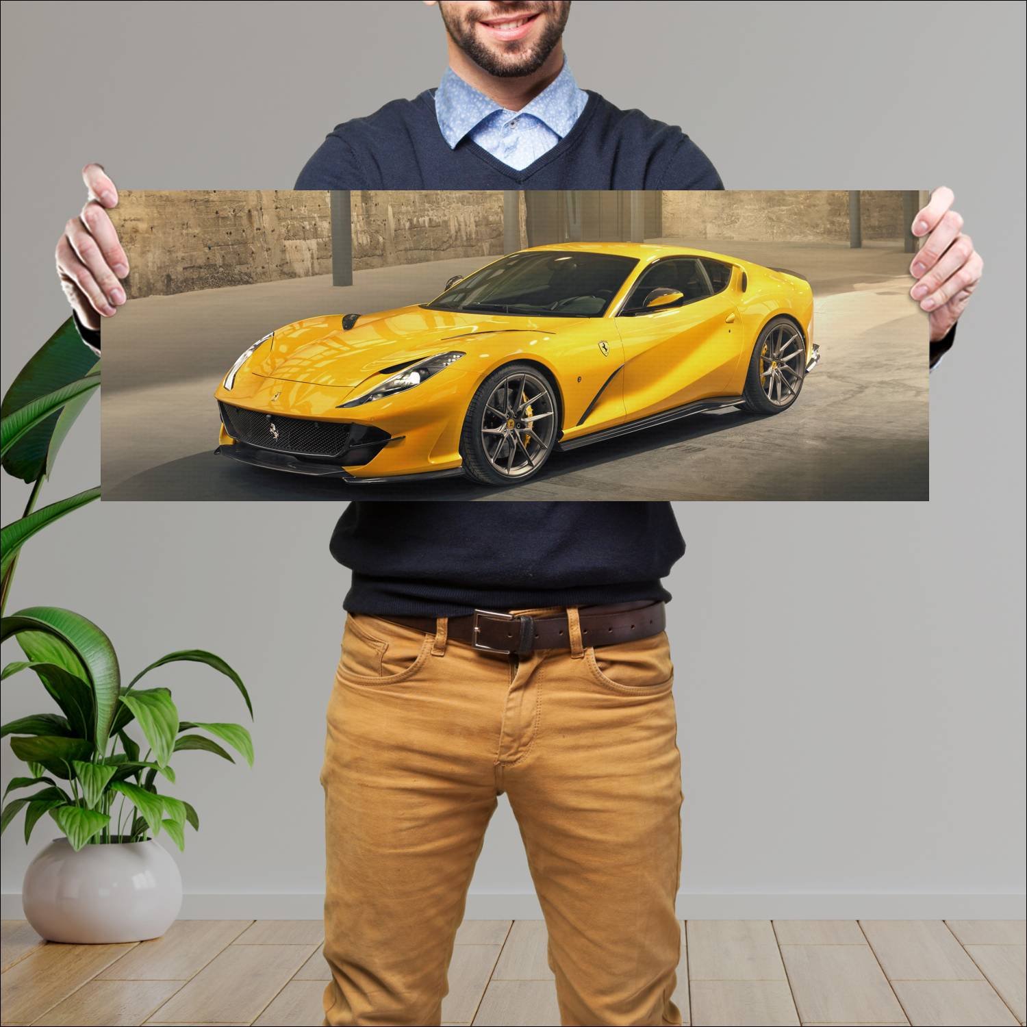 Cuadro grande 30x80cm 2019 ferrari 812 superfast b 713 Ferrari
