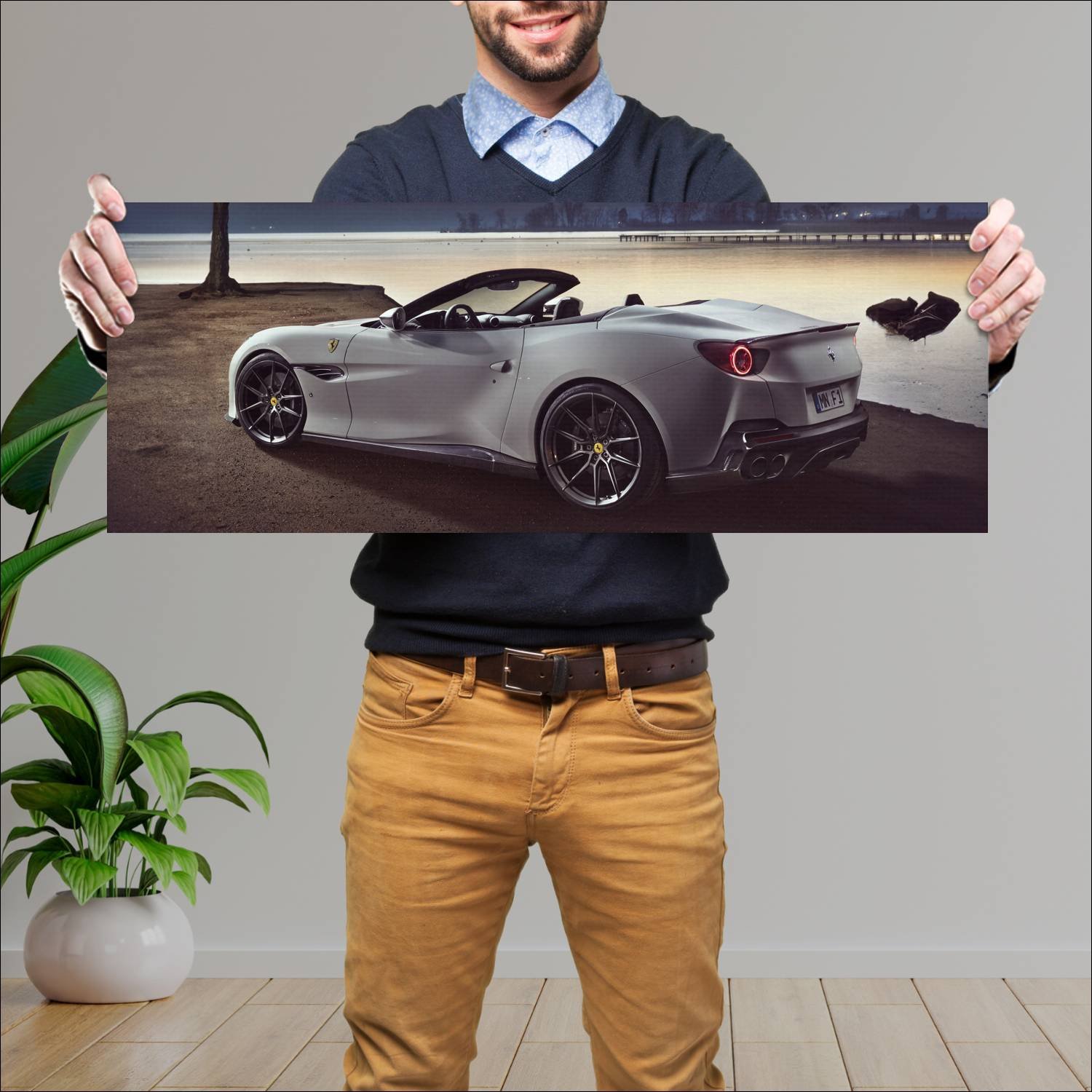 Cuadro grande 30x80cm 2019 ferrari portofino by no 722 Ferrari