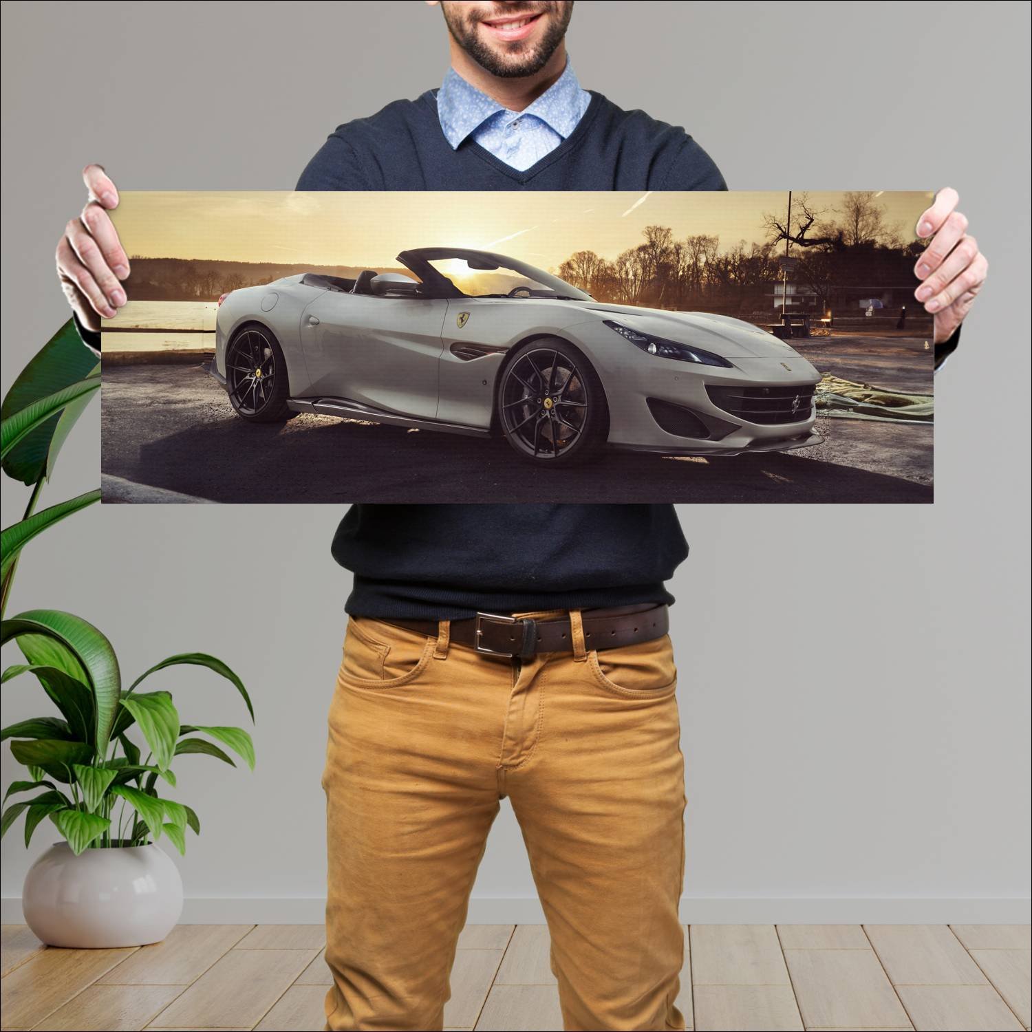 Cuadro grande 30x80cm 2019 ferrari portofino by no 723 Ferrari