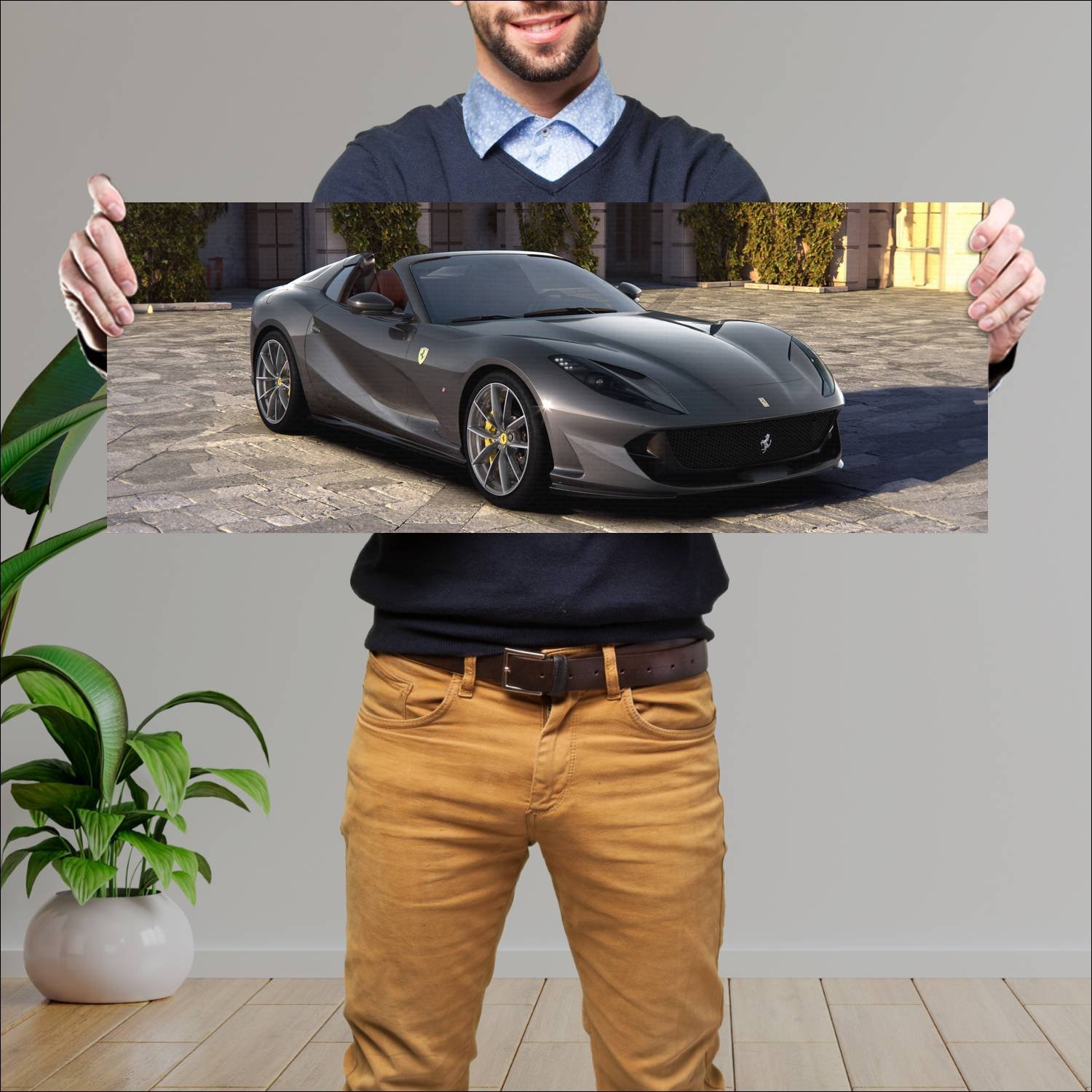 Cuadro grande 30x80cm 2020 ferrari 812 gts auto 730 Ferrari
