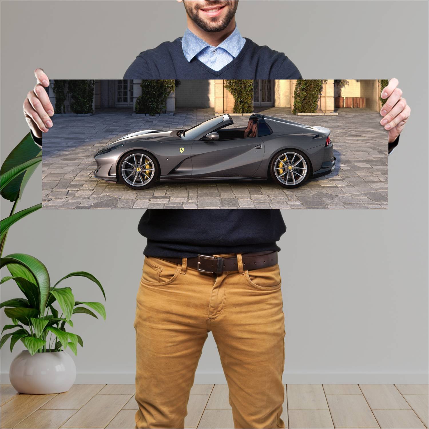 Cuadro grande 30x80cm 2020 ferrari 812 gts auto 731 Ferrari