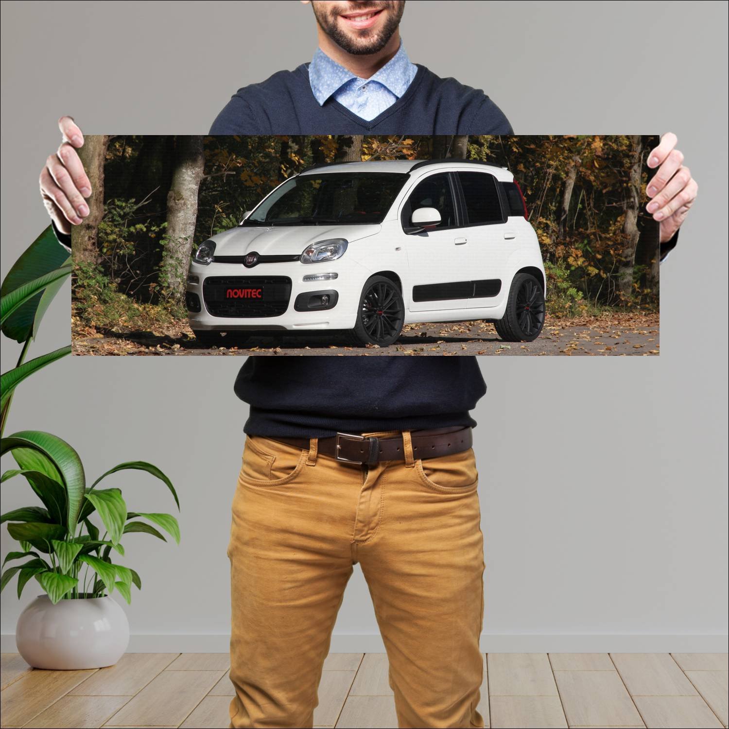 Cuadro grande 30x80cm 2012 fiat panda by novitec 1 41 Fiat
