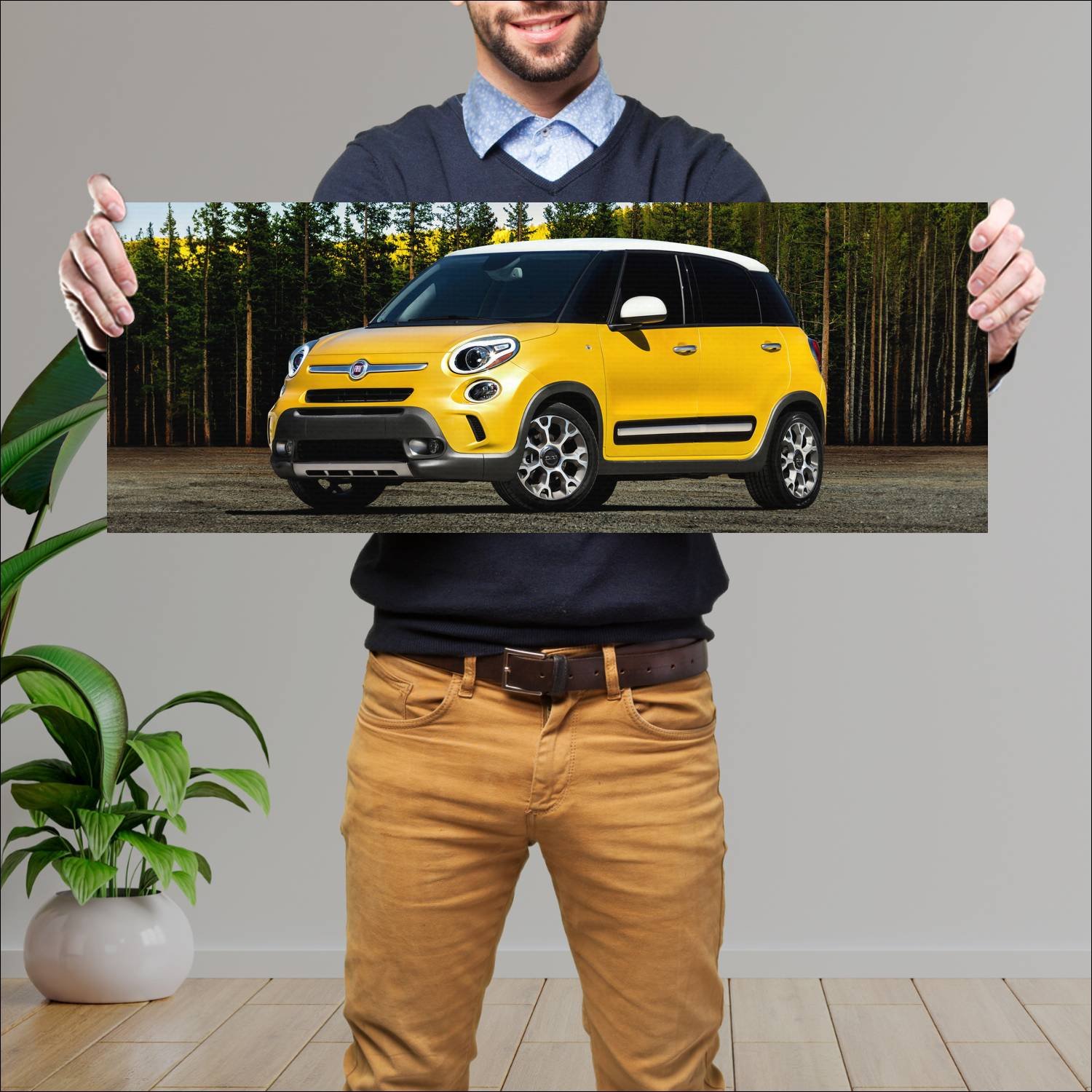 Cuadro grande 30x80cm 2013 fiat 500l trekking us 8 51 Fiat