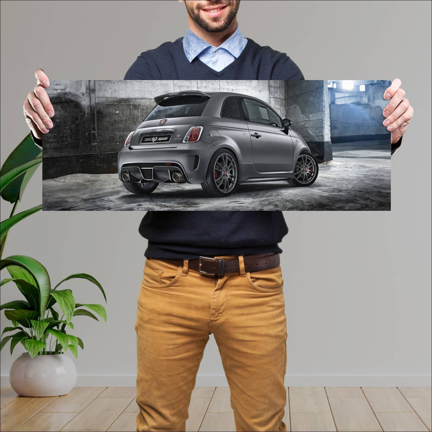 Cuadro grande 30x80cm 2014 abarth 695 biposto 1299 55 Fiat