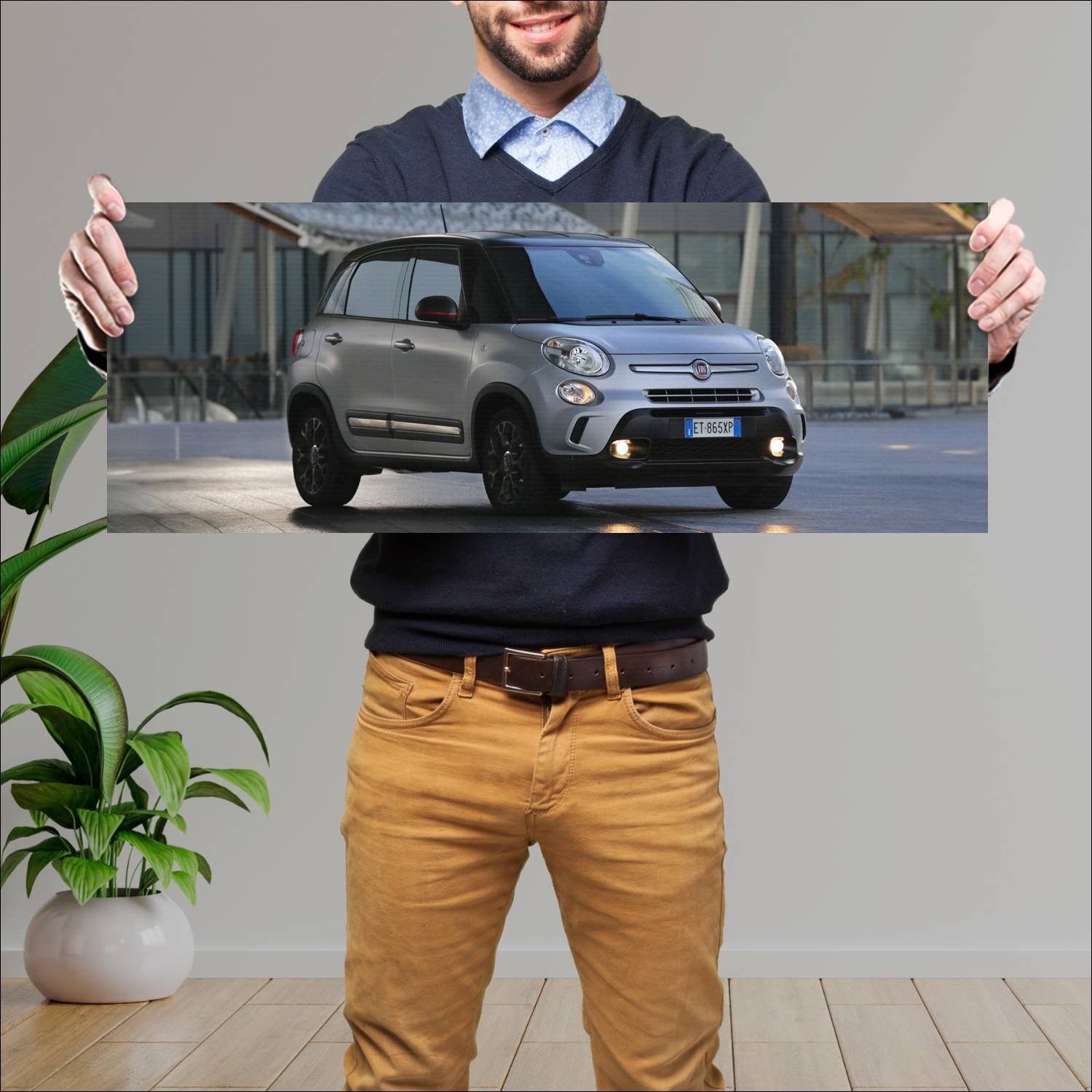 Cuadro grande 30x80cm 2014 fiat 500l beats edition 61 Fiat
