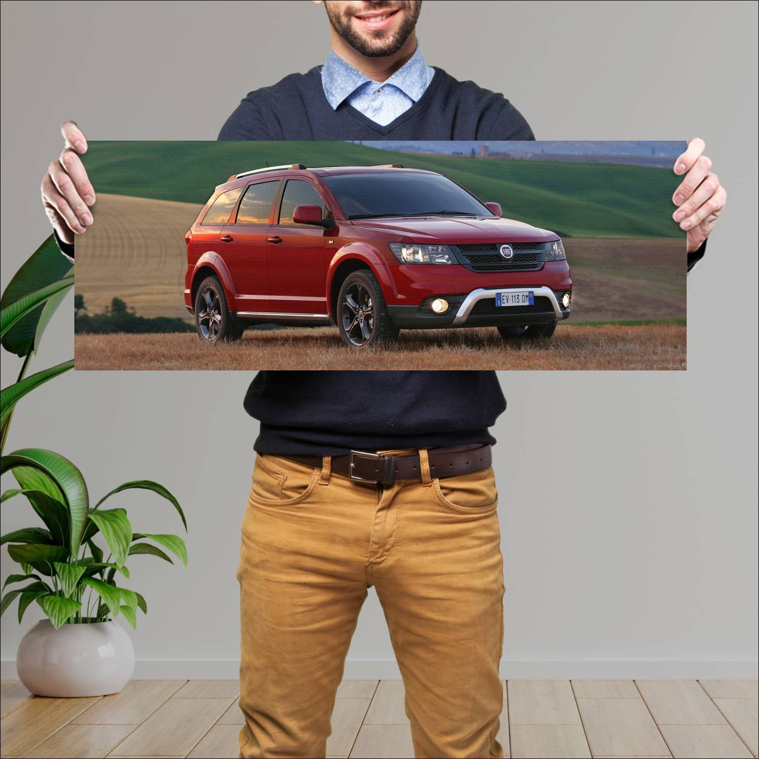 Cuadro grande 30x80cm 2014 fiat freemont cross 126 64 Fiat