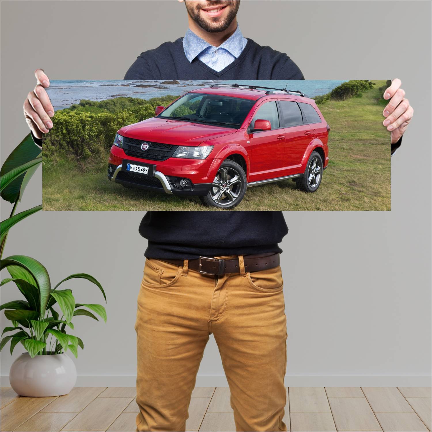 Cuadro grande 30x80cm 2014 fiat freemont crossroad 65 Fiat