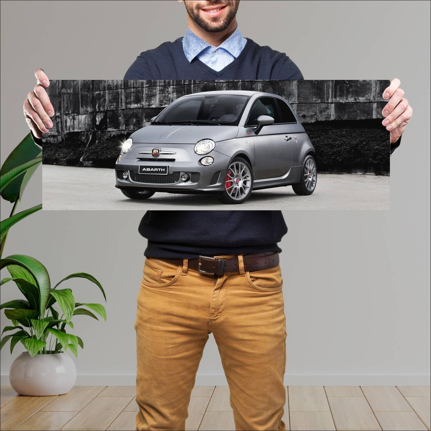 Cuadro grande 30x80cm 2016 abarth 595 competizione 94 Fiat