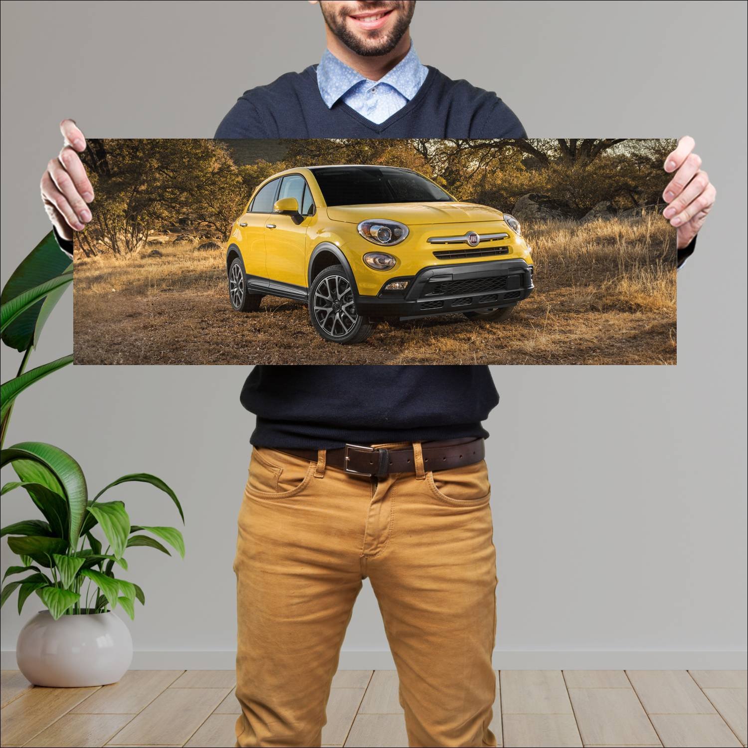 Cuadro grande 30x80cm 2016 fiat 500x trekking Fiat