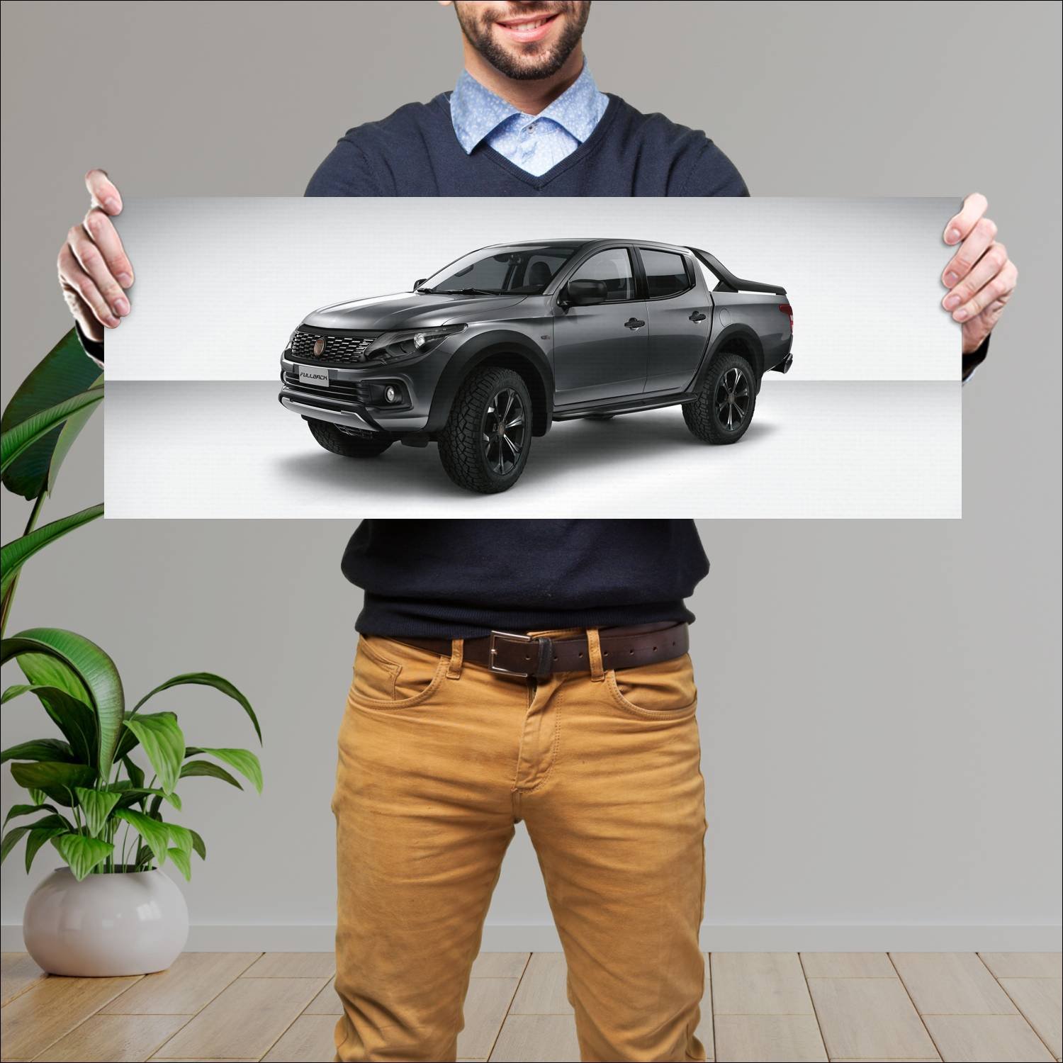 Cuadro grande 30x80cm 2016 fiat fullback show car 109 Fiat