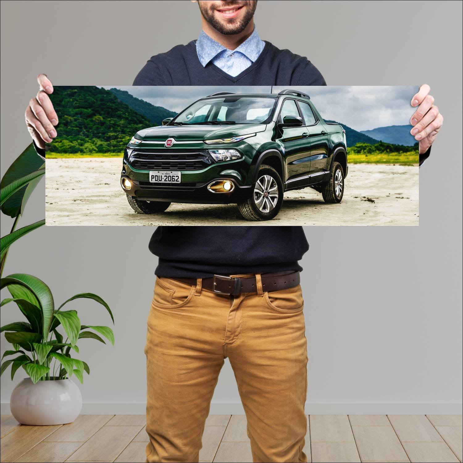 Cuadro grande 30x80cm 2016 fiat toro freedom auto 115 Fiat