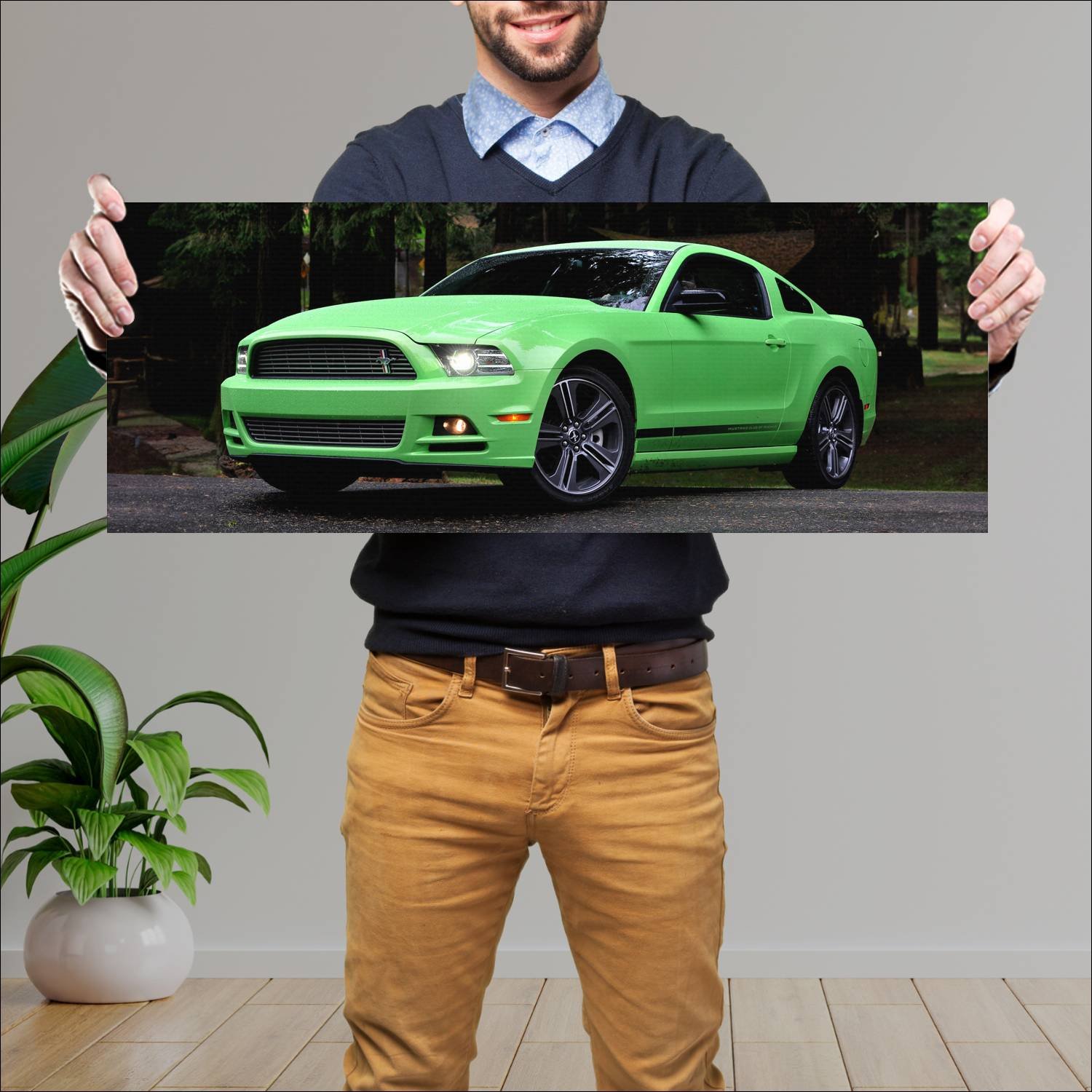 Cuadro grande 30x80cm 2012 ford mustang v6 5571 55 Ford