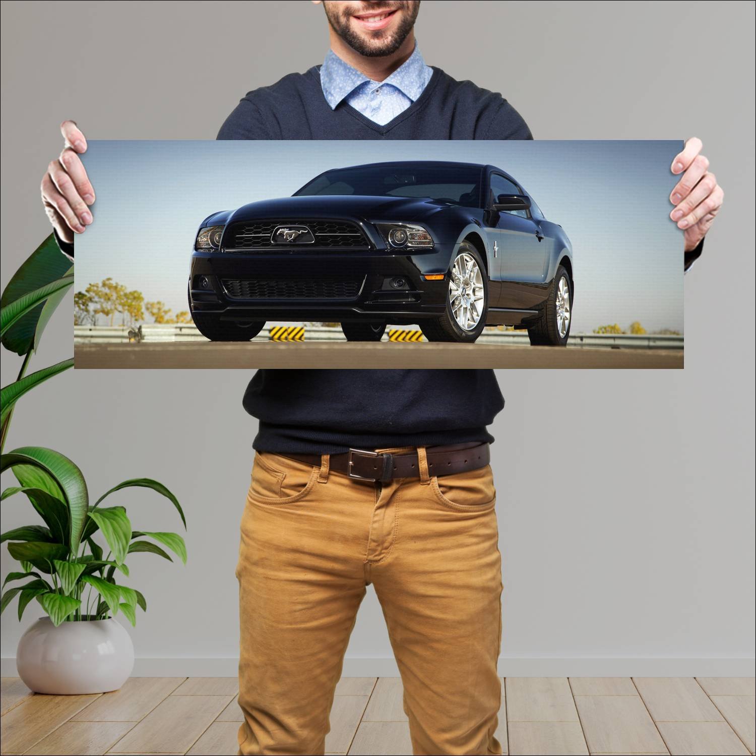 Cuadro grande 30x80cm 2012 ford mustang v6 5573 56 Ford
