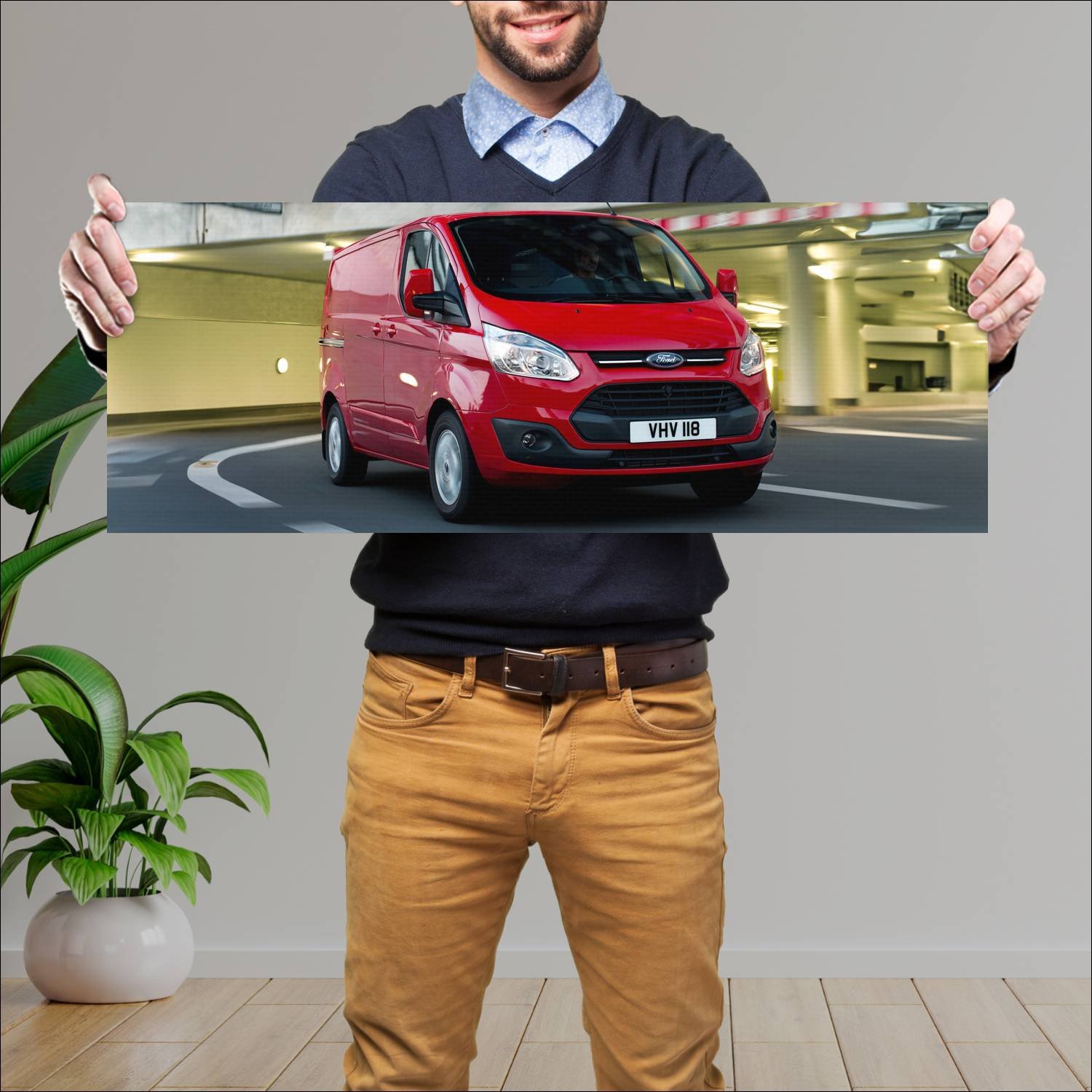 Cuadro grande 30x80cm 2012 ford transit custom 613 58 Ford