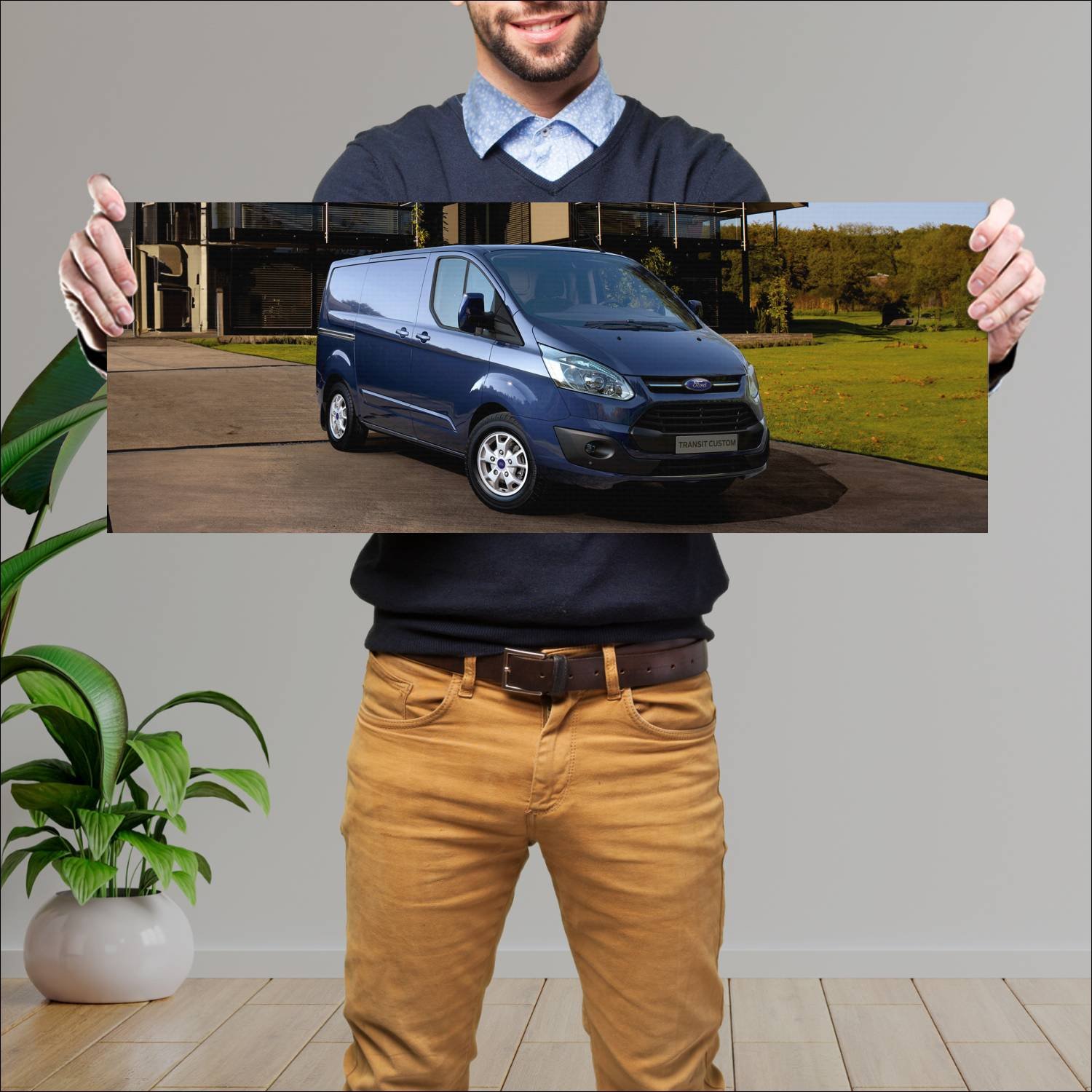 Cuadro grande 30x80cm 2012 ford transit custom 613 59 Ford