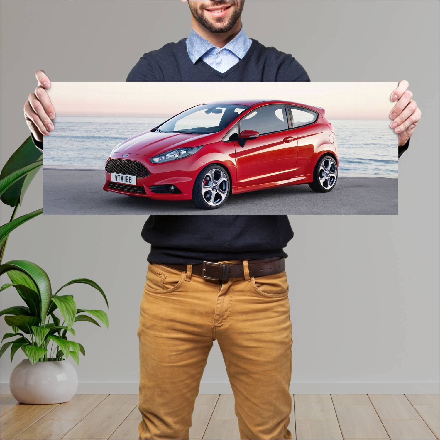 Cuadro grande 30x80cm 2013 ford fiesta st 3 door 9 69 Ford