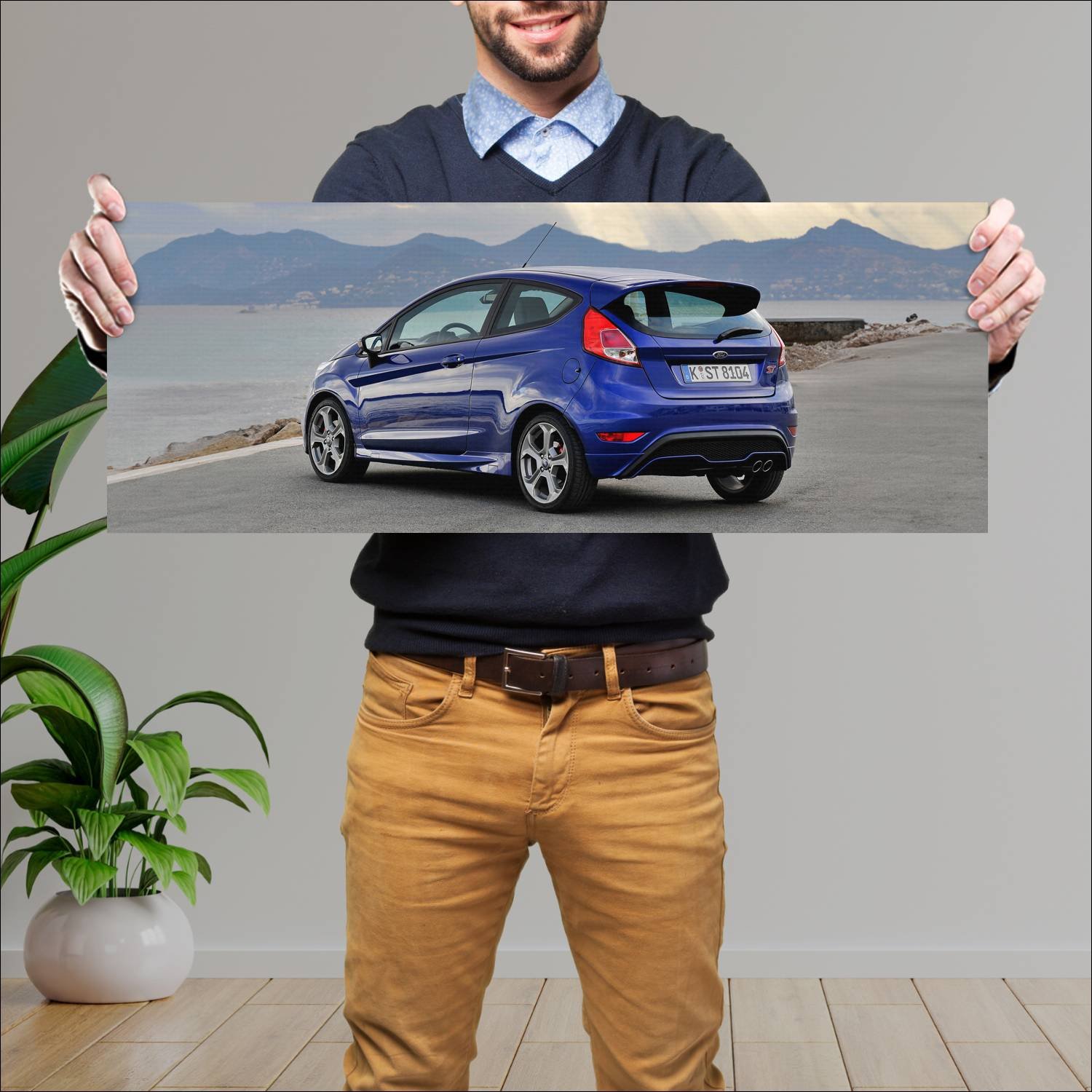 Cuadro grande 30x80cm 2013 ford fiesta st 3 door 9 71 Ford