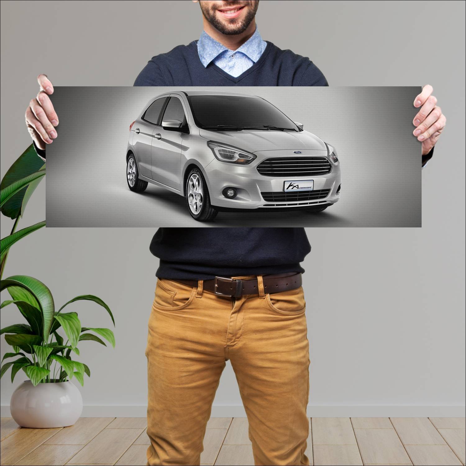 Cuadro grande 30x80cm 2013 ford ka concept auto 72 Ford