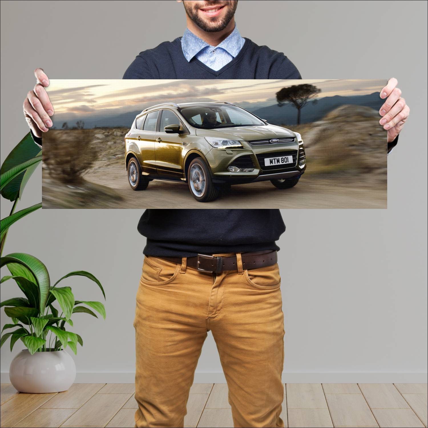 Cuadro grande 30x80cm 2013 ford kuga 7666 73 Ford