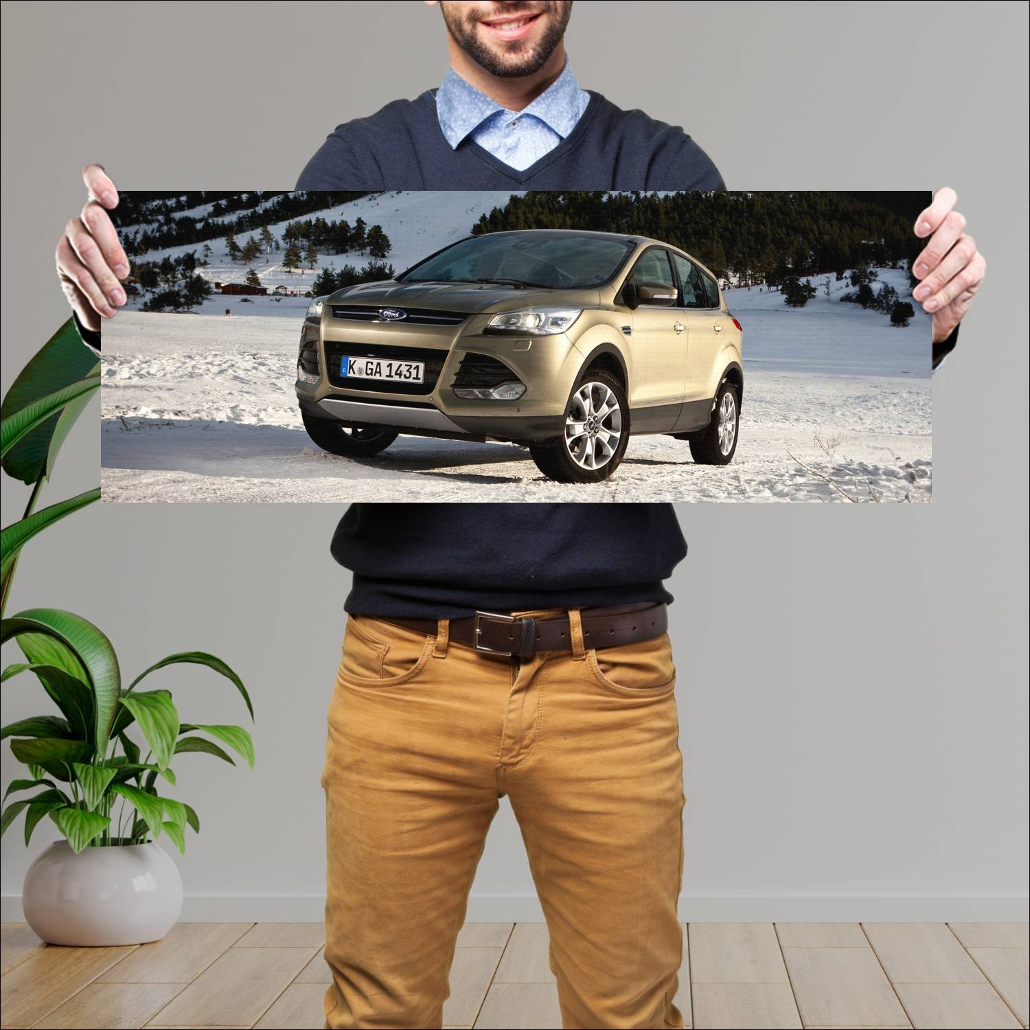 Cuadro grande 30x80cm 2013 ford kuga 7670 74 Ford