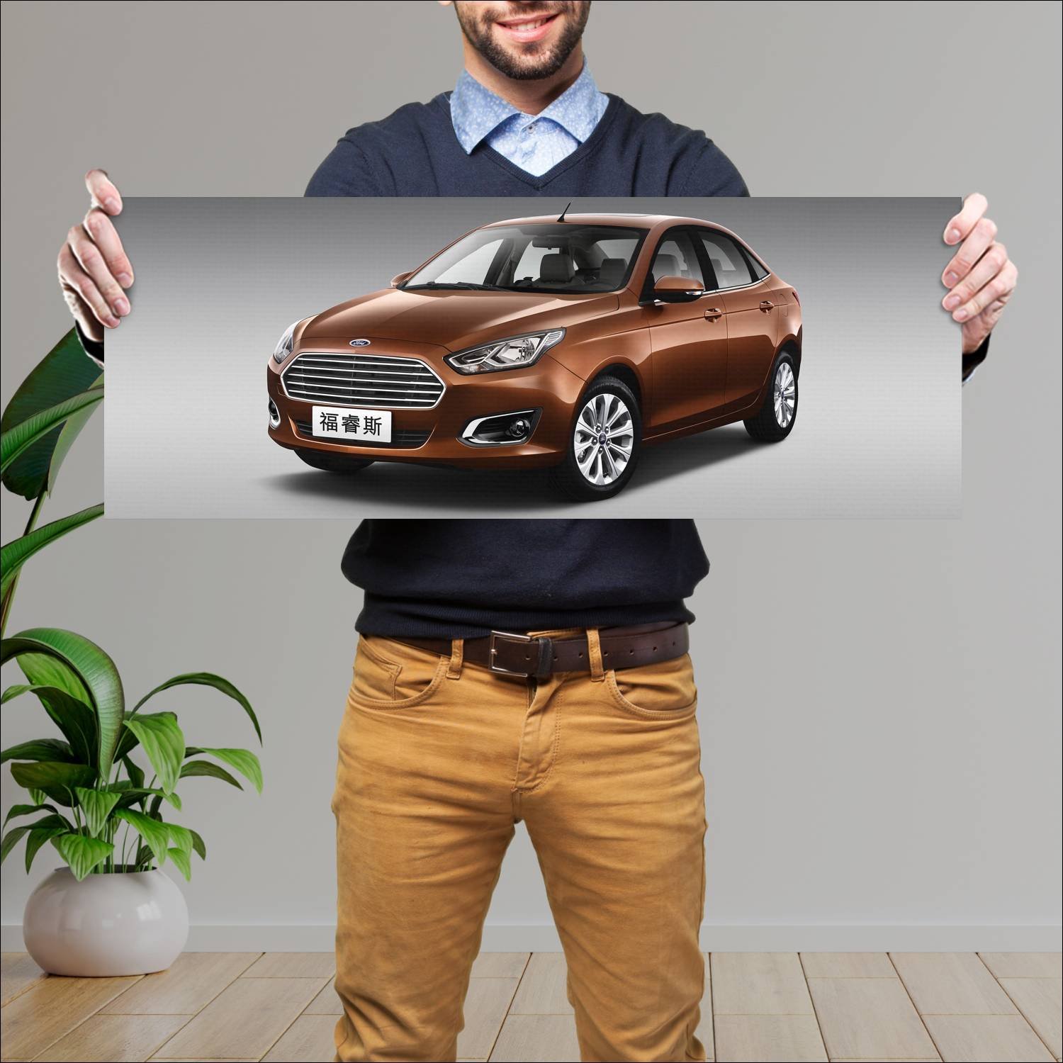 Cuadro grande 30x80cm 2014 ford escort auto 84 Ford