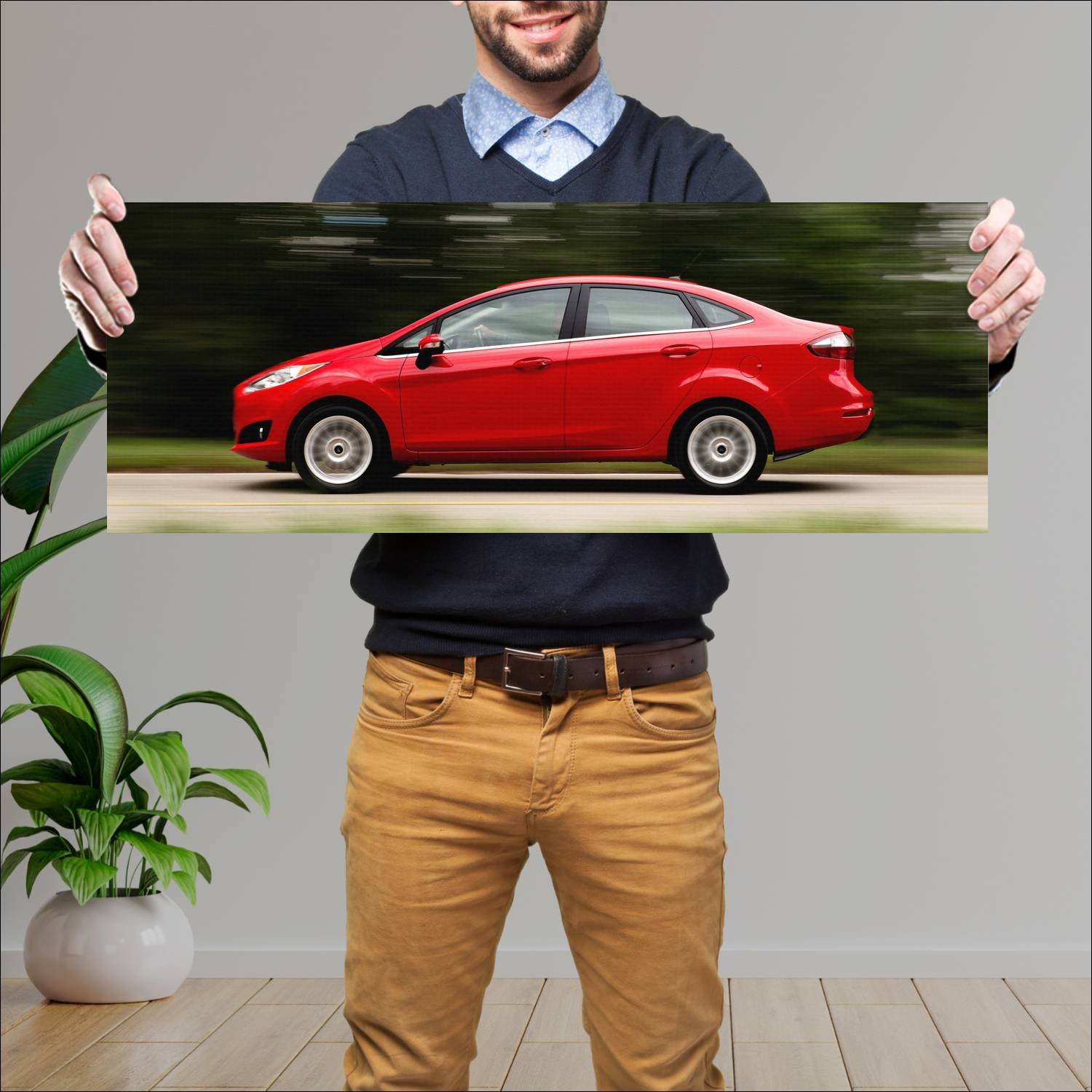 Cuadro grande 30x80cm 2014 ford fiesta titanium se 88 Ford