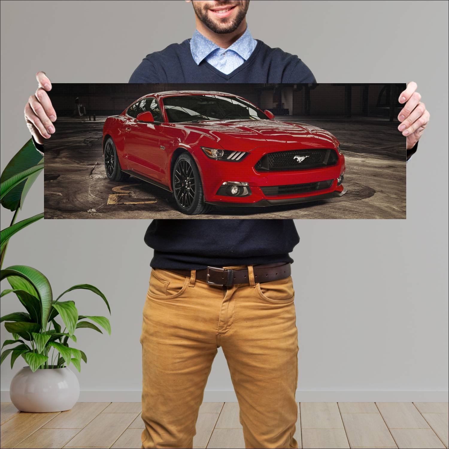Cuadro grande 30x80cm 2015 ford mustang gt eu Ford