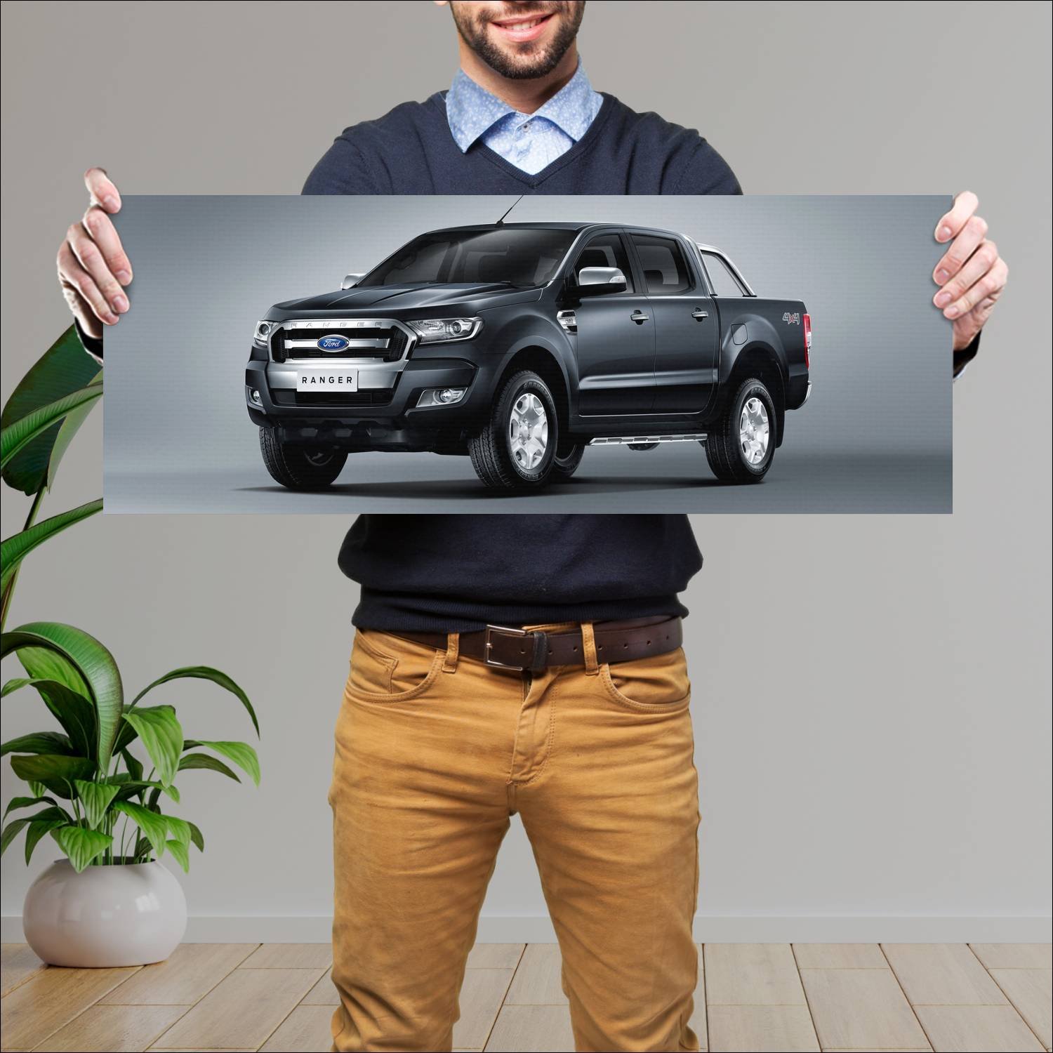 Cuadro grande 30x80cm 2015 ford ranger double cab 139 Ford