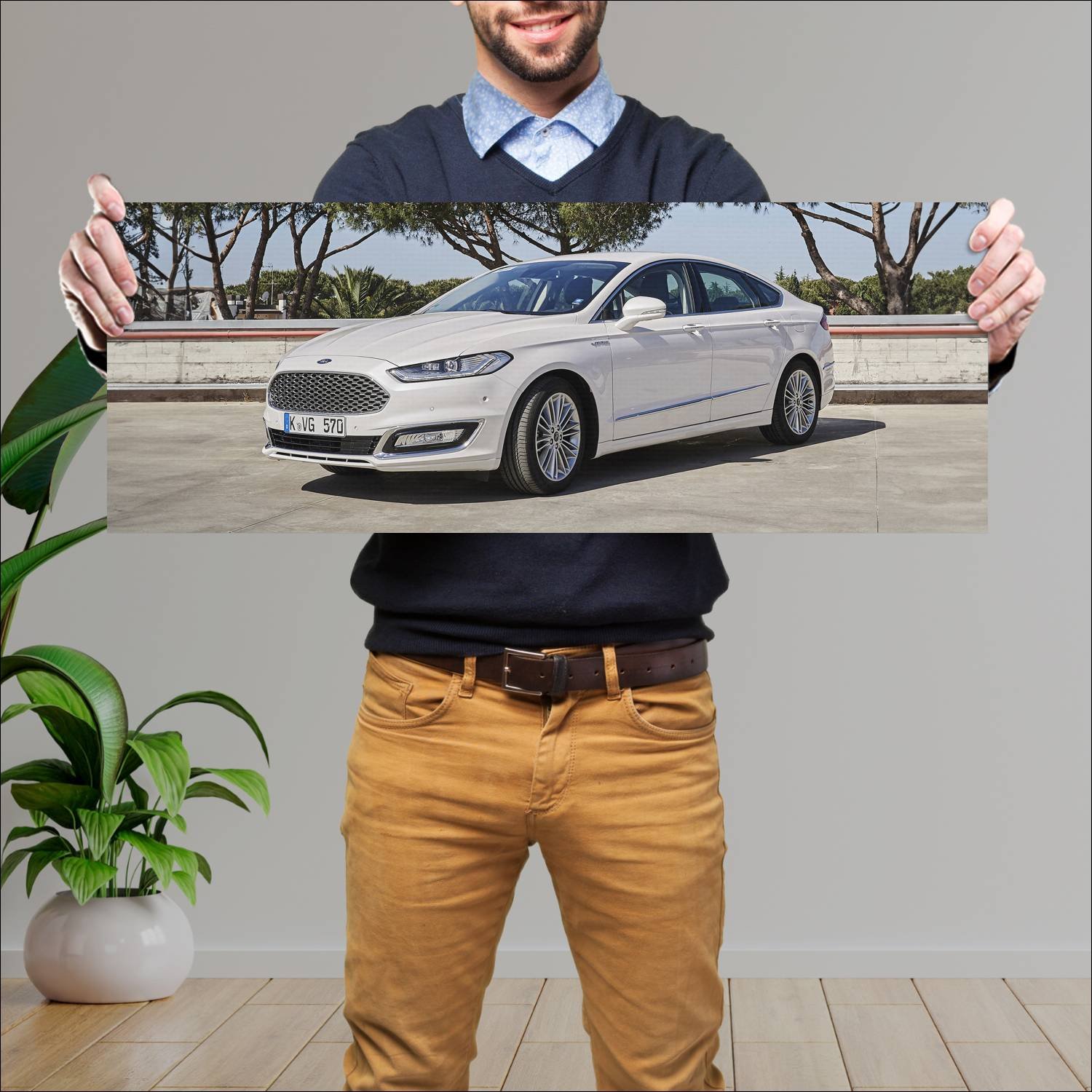 Cuadro grande 30x80cm 2015 ford vignale mondeo sed 141 Ford