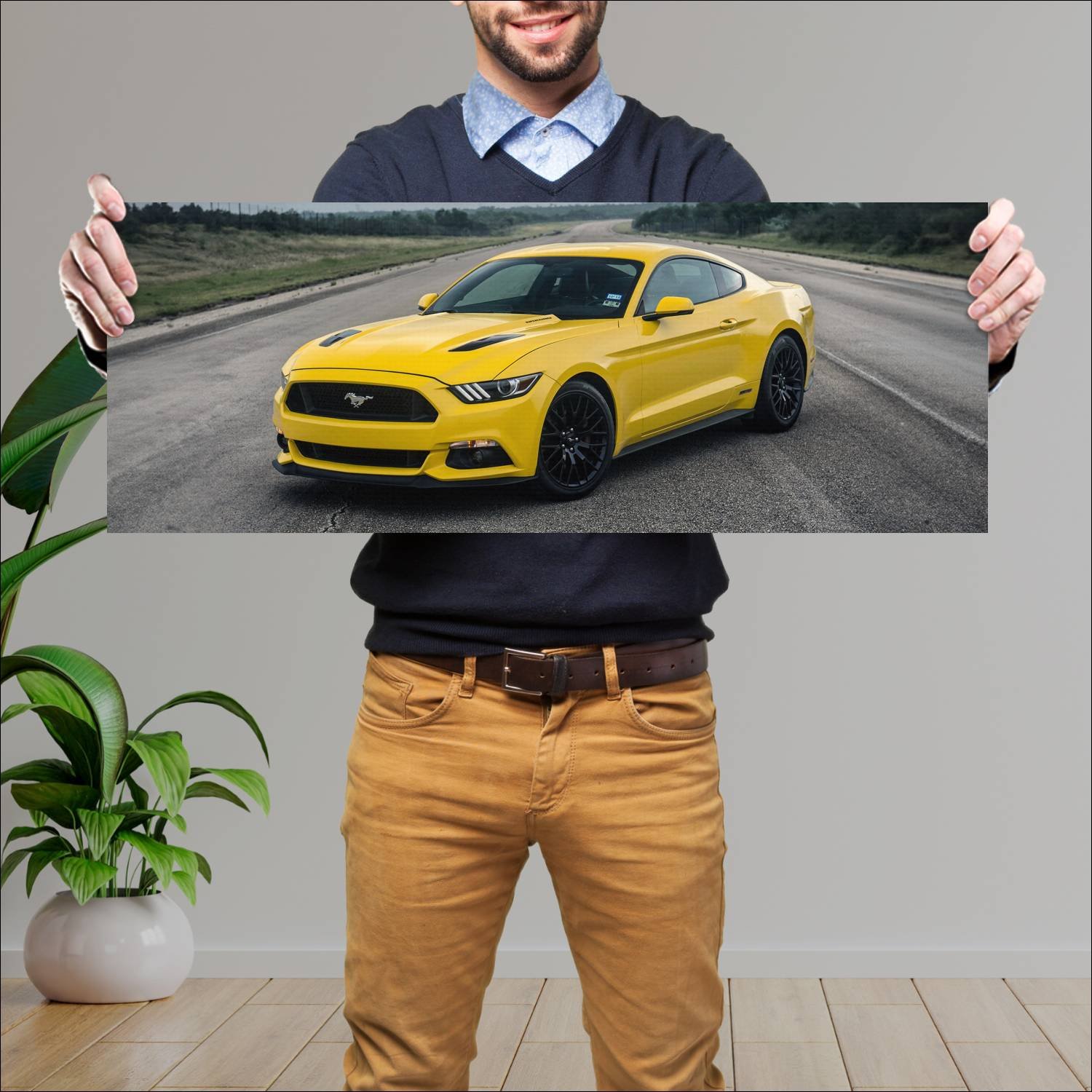 Cuadro grande 30x80cm 2015 hennessey mustang gt hp 145 Ford