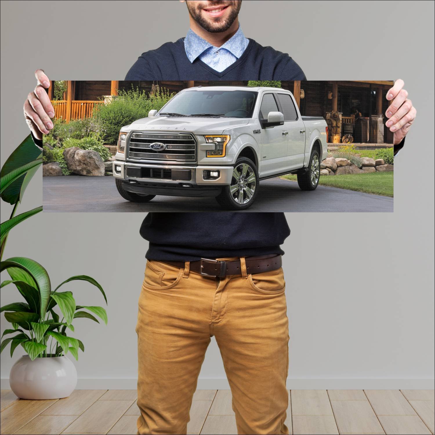 Cuadro grande 30x80cm 2016 ford f 150 limited supe 148 Ford
