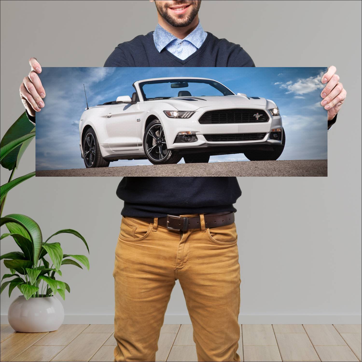 Cuadro grande 30x80cm 2016 ford mustang gt convert 164 Ford