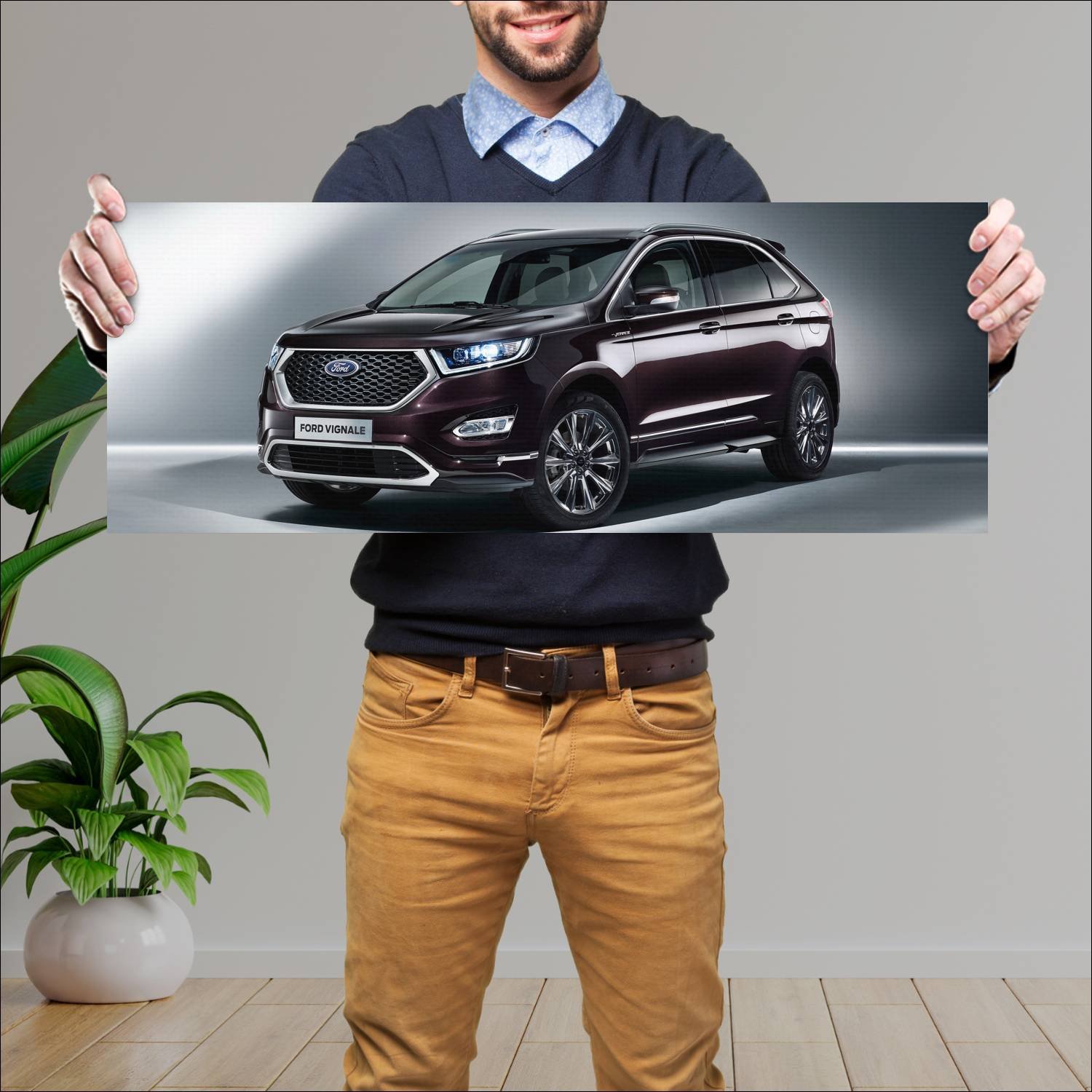 Cuadro grande 30x80cm 2016 ford vignale edge auto 167 Ford