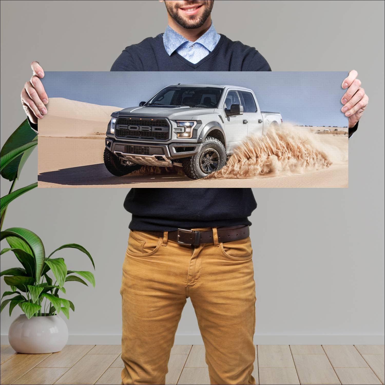 Cuadro grande 30x80cm 2017 ford f 150 raptor super 191 Ford