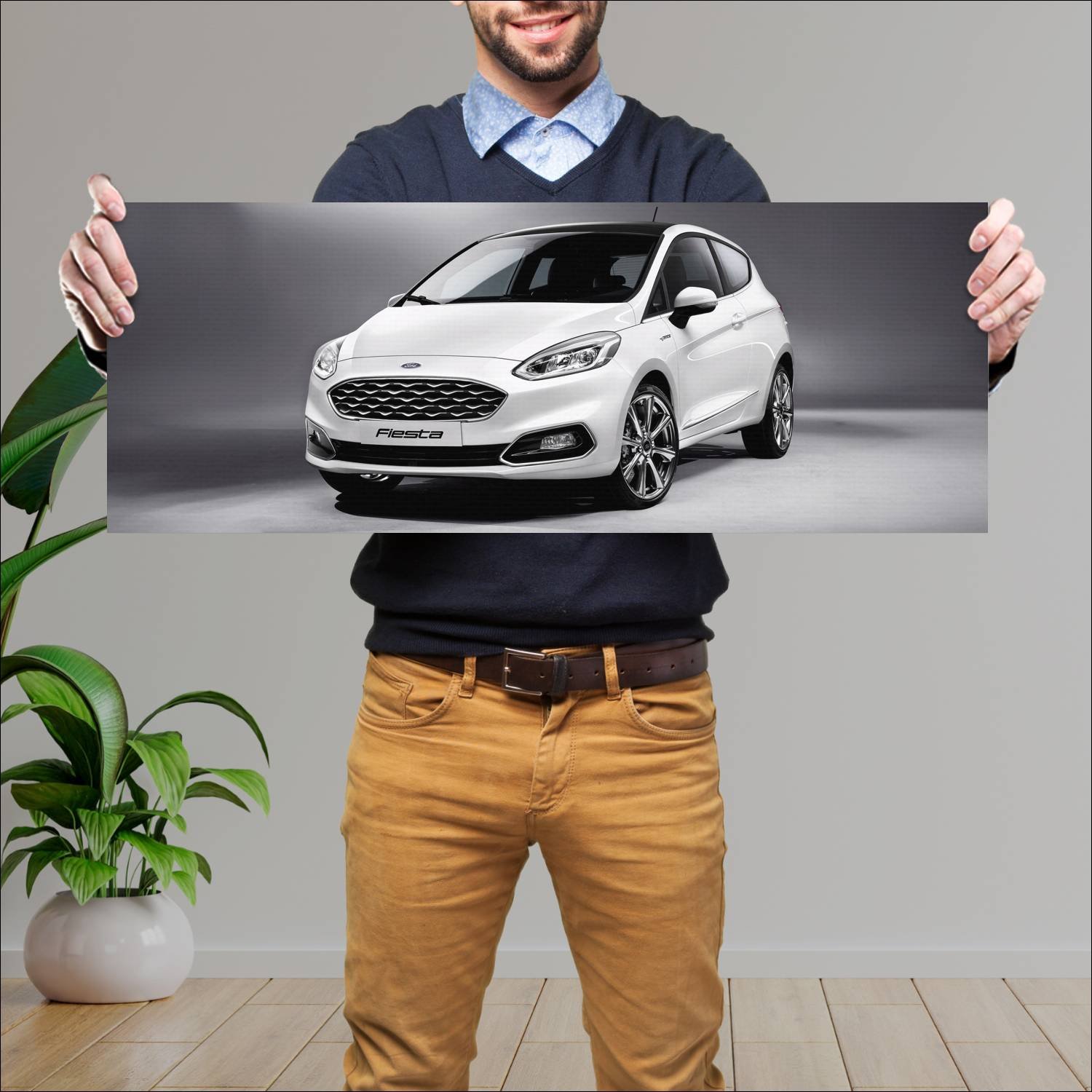 Cuadro grande 30x80cm 2017 ford fiesta vignale 3 d 204 Ford