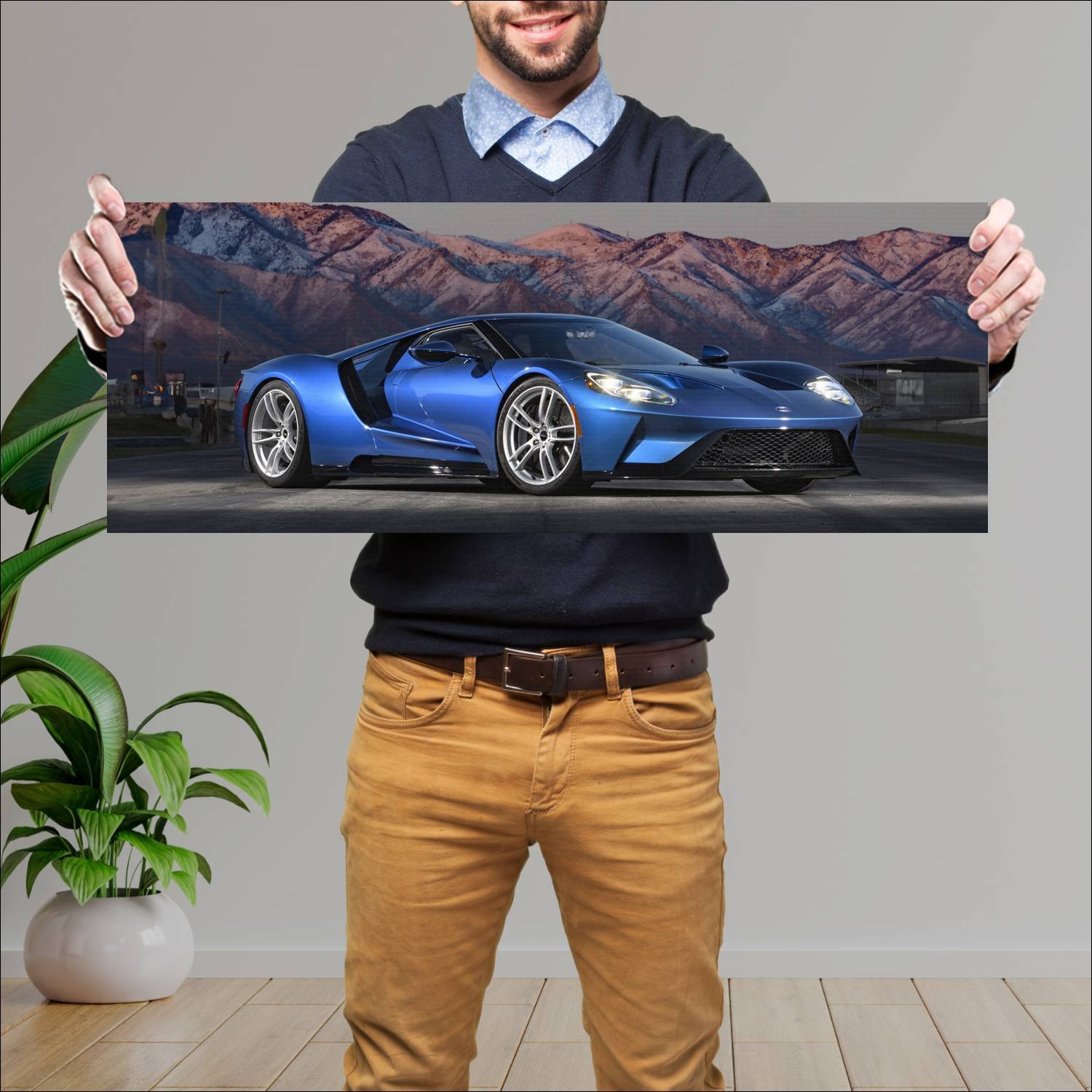 Cuadro grande 30x80cm 2017 ford gt auto 209 Ford