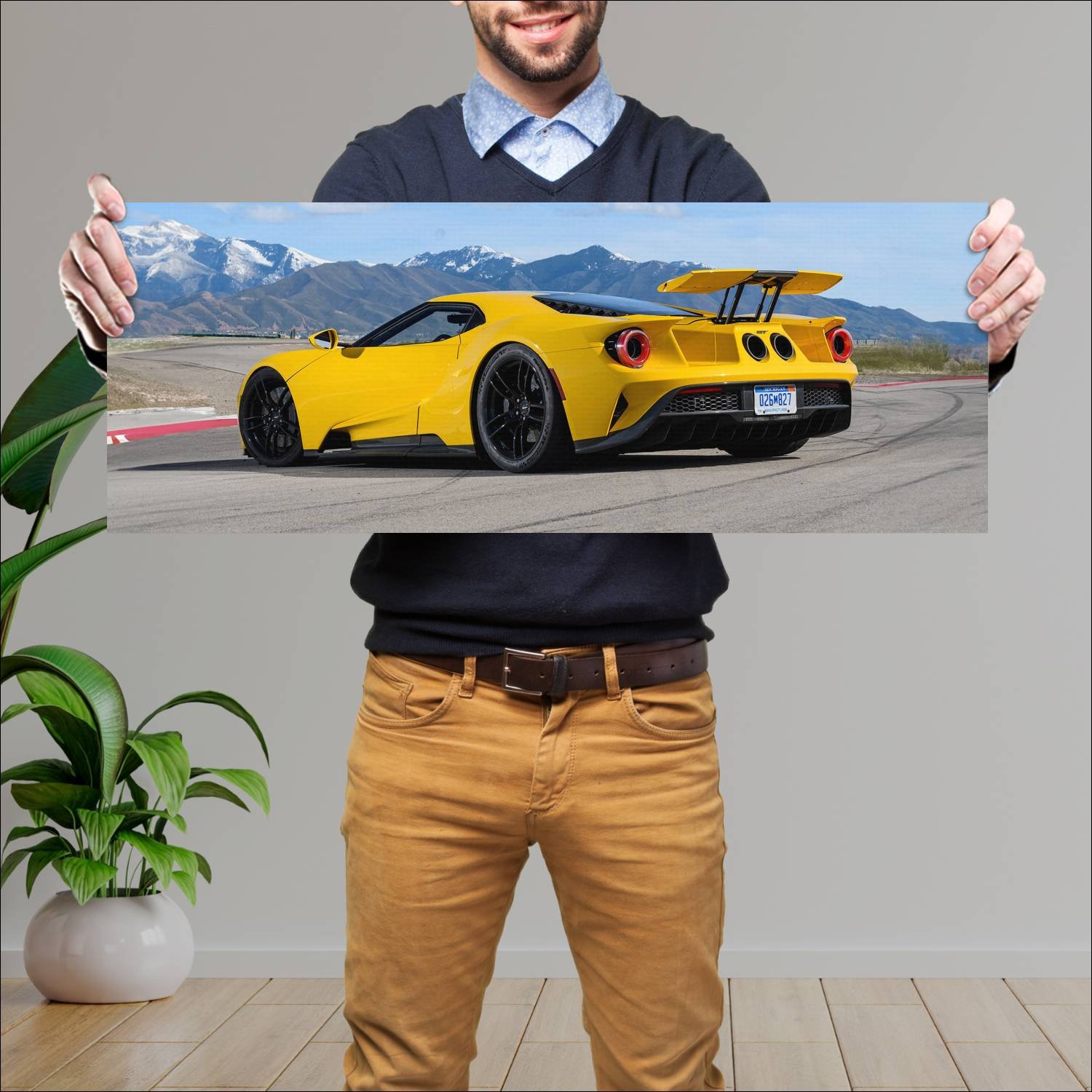 Cuadro grande 30x80cm 2017 ford gt auto 211 Ford