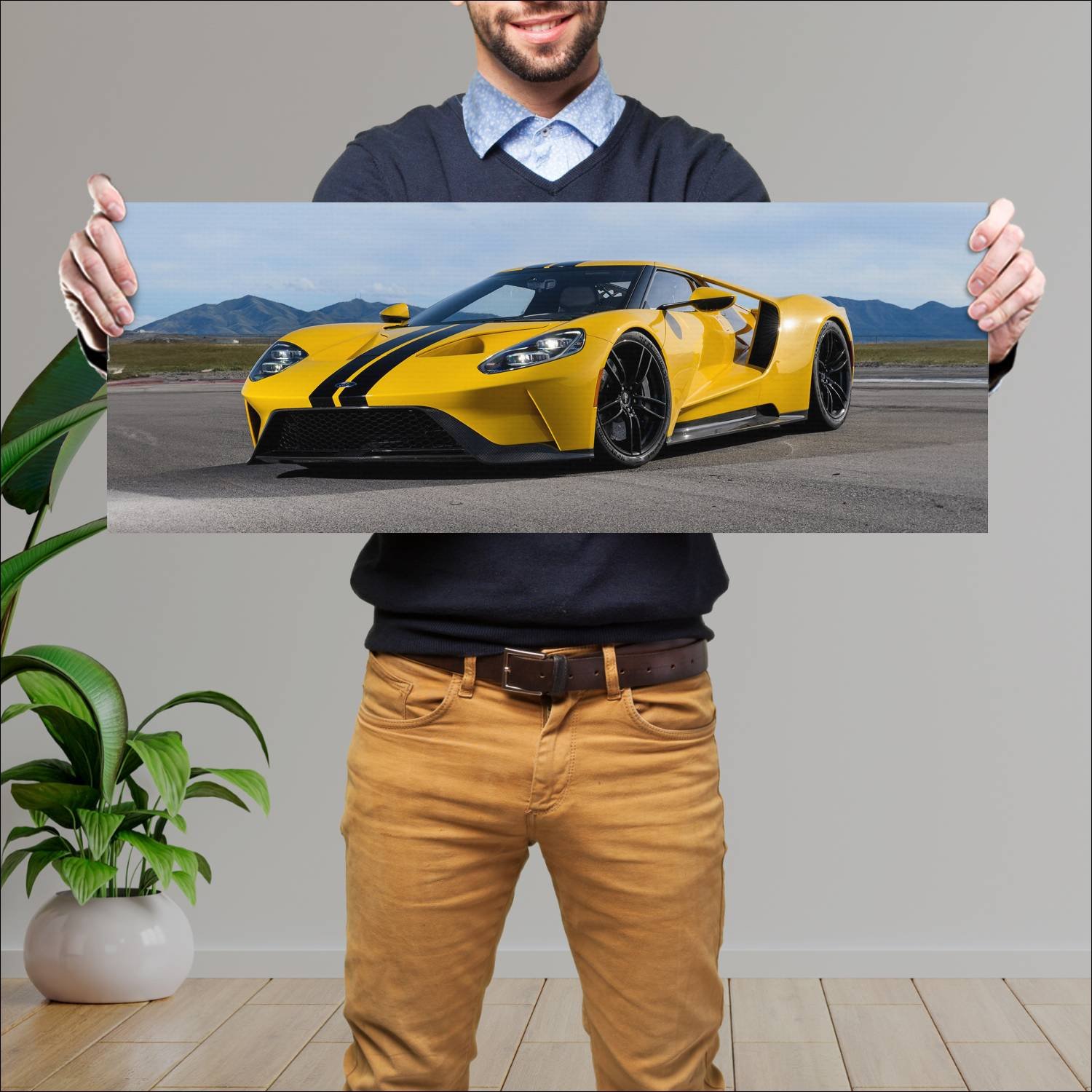 Cuadro grande 30x80cm 2017 ford gt auto 212 Ford