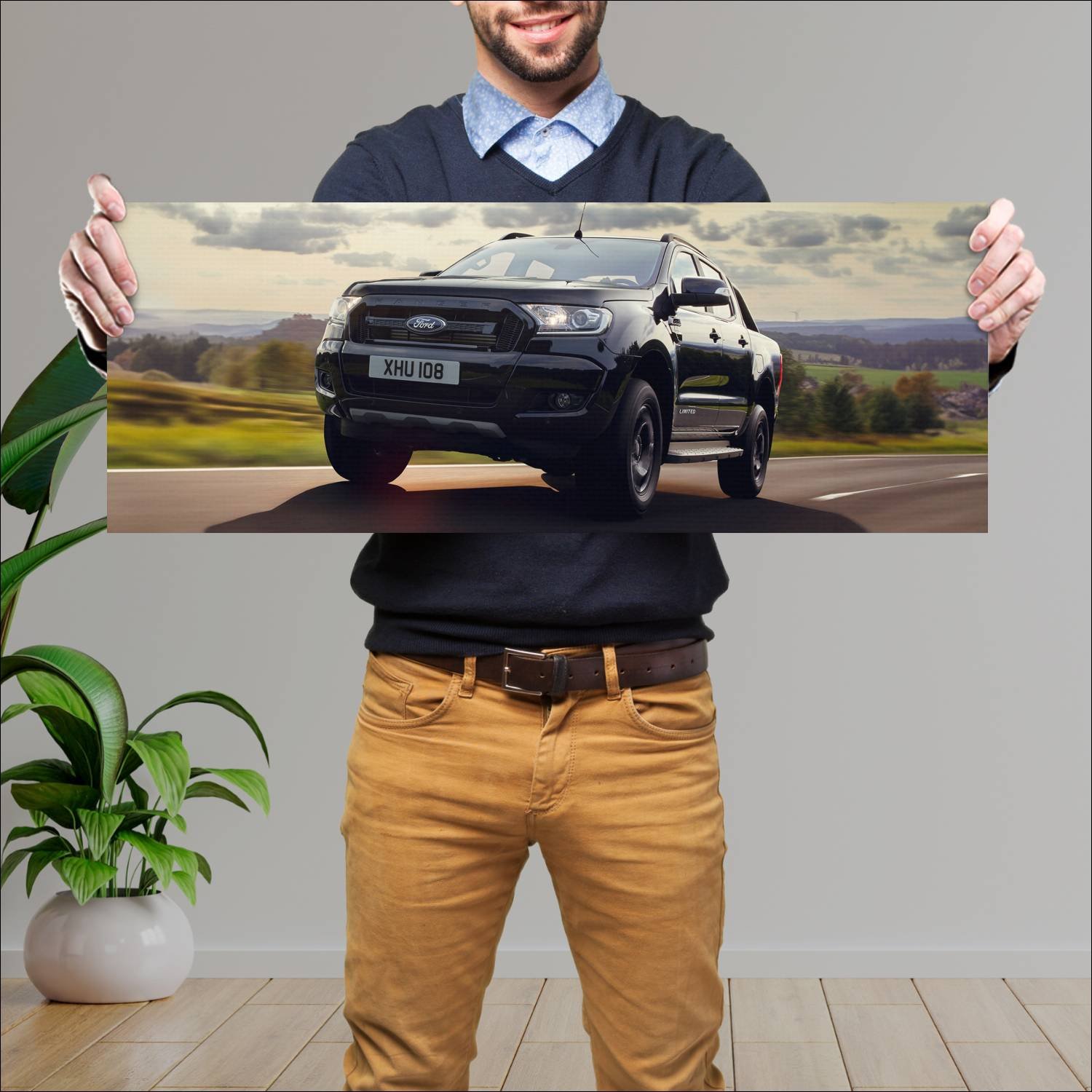 Cuadro grande 30x80cm 2017 ford ranger limited dou 217 Ford