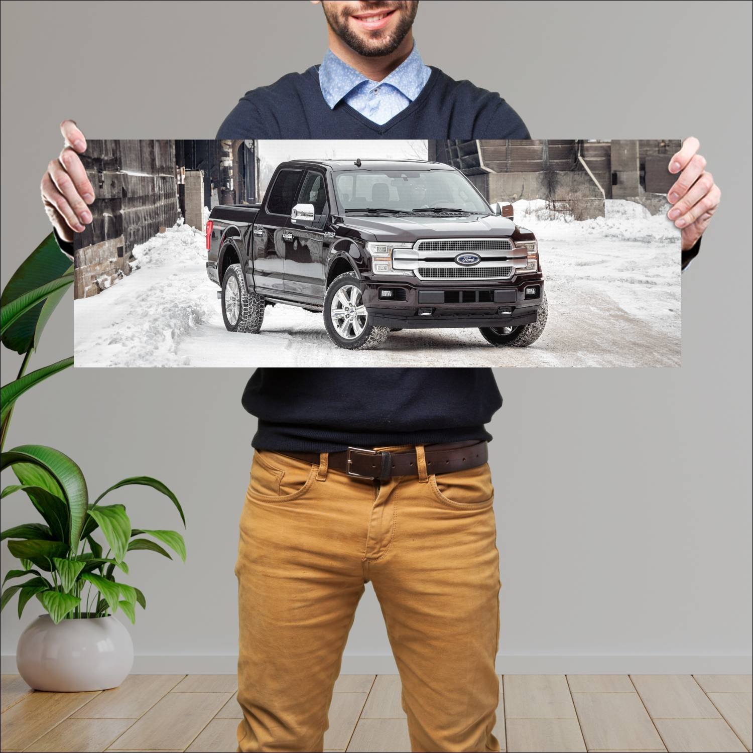 Cuadro grande 30x80cm 2018 ford f 150 platinum sup 234 Ford