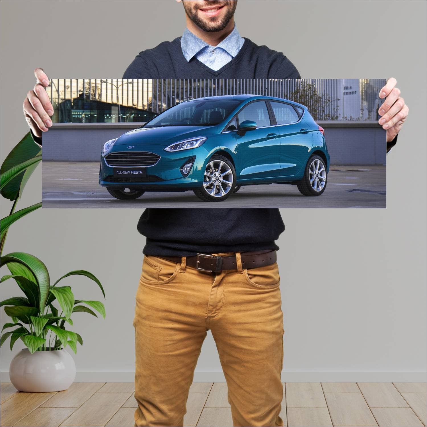 Cuadro grande 30x80cm 2018 ford fiesta 5 door za 7 236 Ford