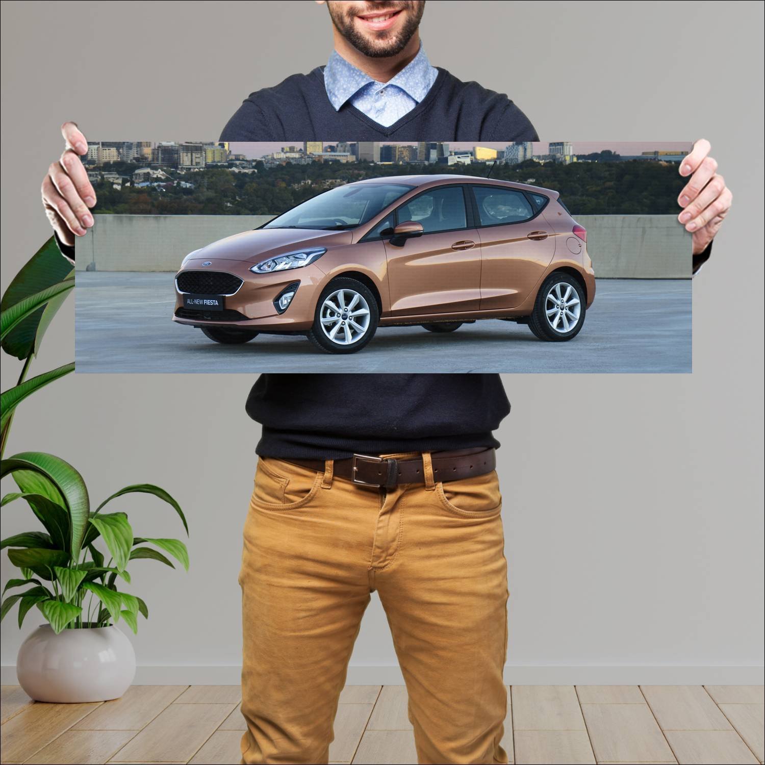 Cuadro grande 30x80cm 2018 ford fiesta 5 door za 7 237 Ford